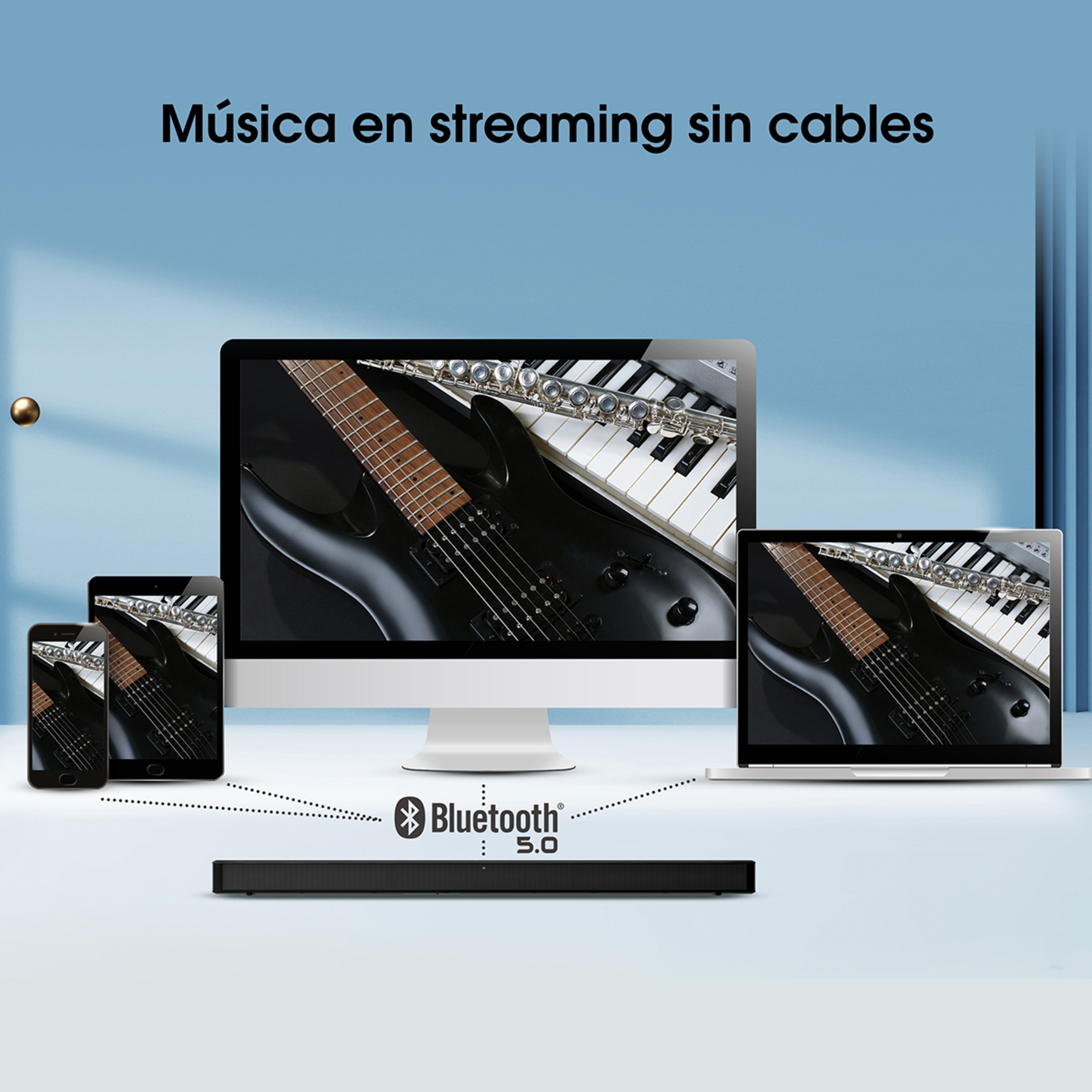 Barra de Som HS205G, 2.0 Dolby Audio, 120W Preto-5