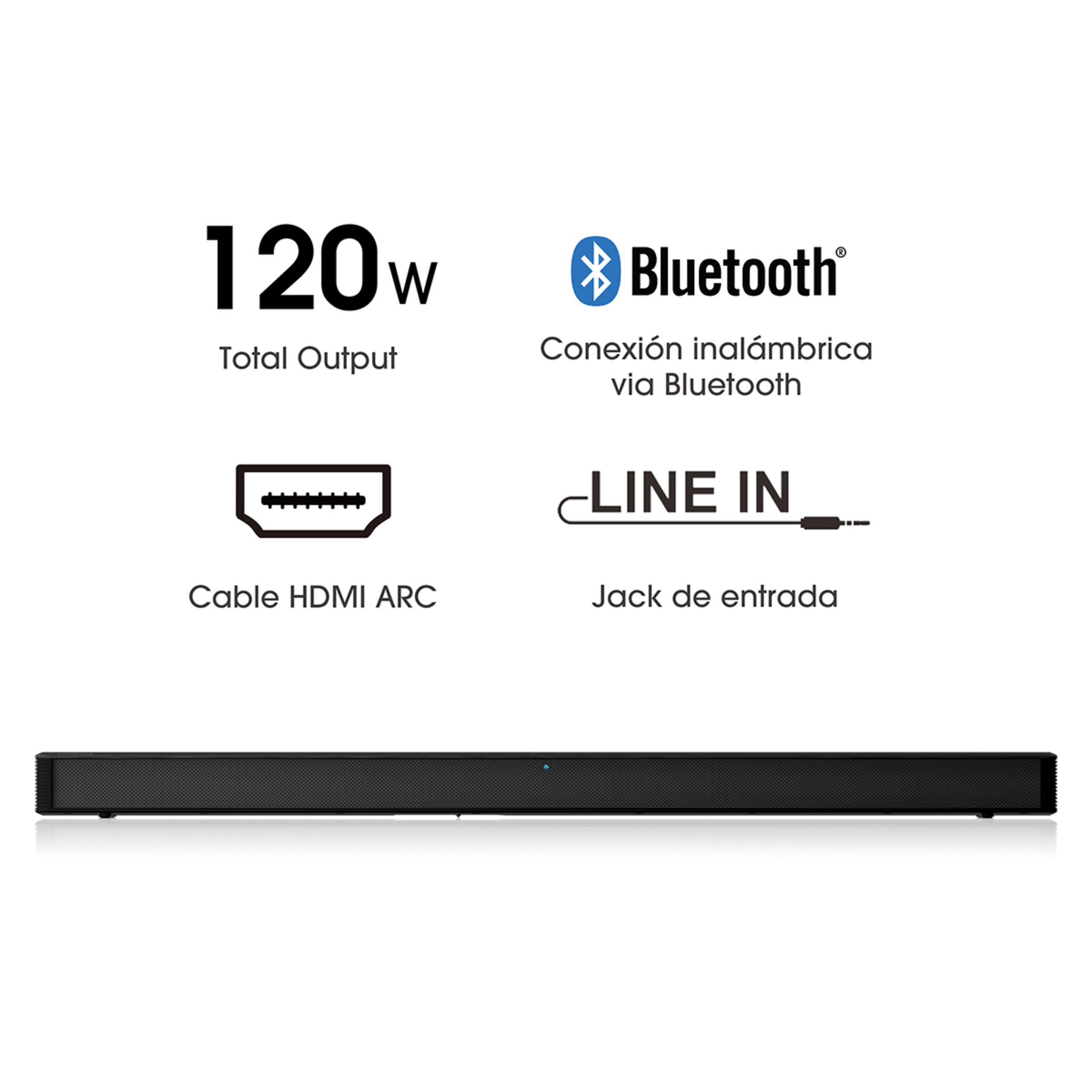 Barra de Som HS205G, 2.0 Dolby Audio, 120W Preto-4