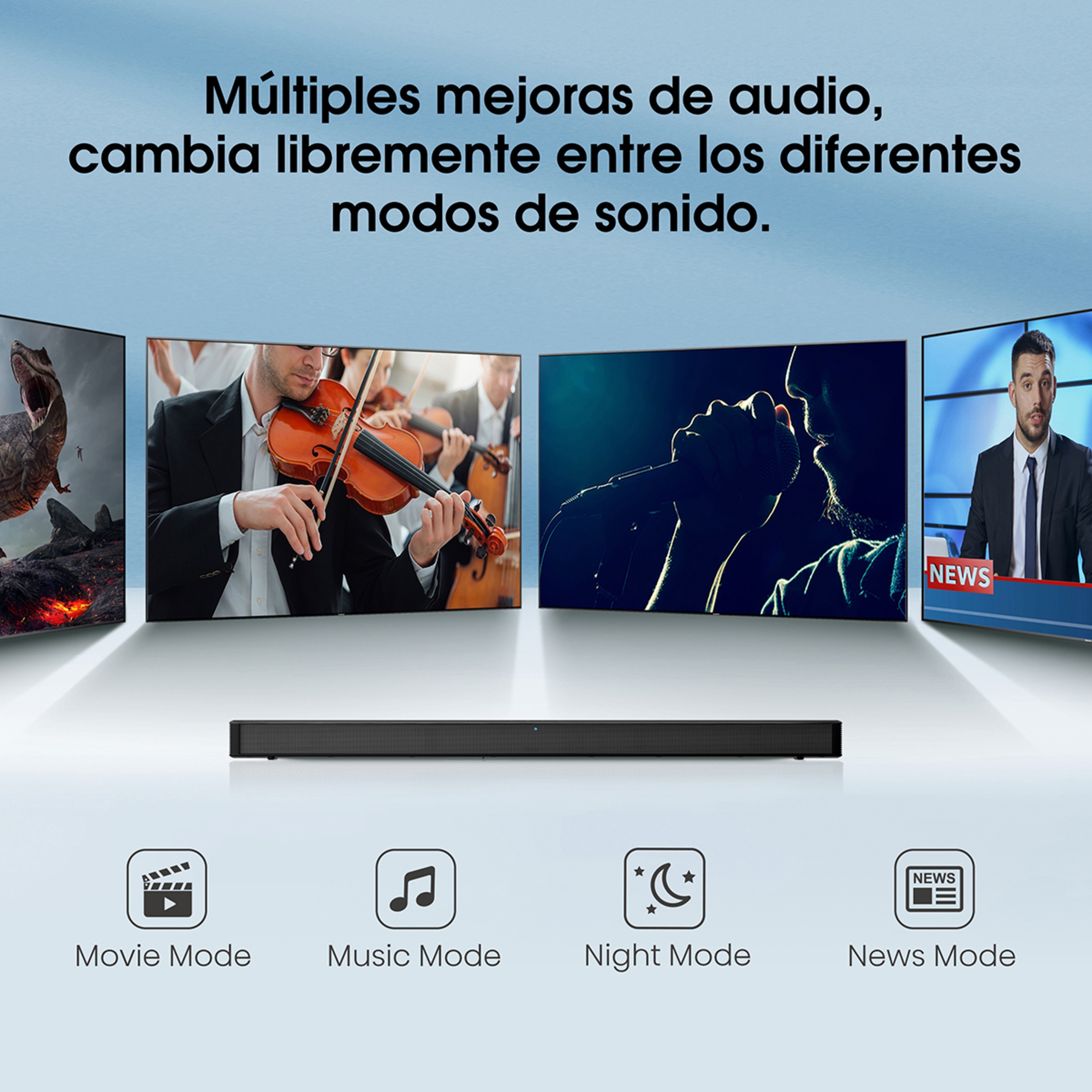 Barra de Som HS205G, 2.0 Dolby Audio, 120W Preto-6