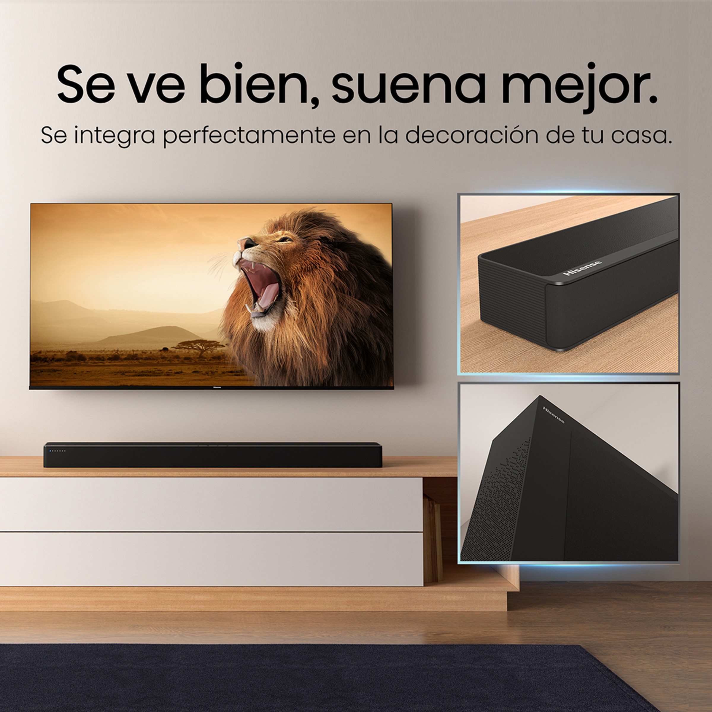Barra de sonido Hisense HS2100 2.1 240W, Dolby Audio, subwoofer inalámbrico Negro-10