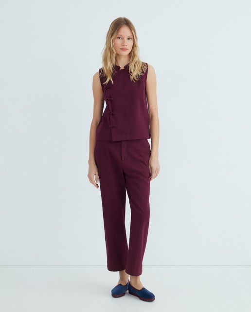 Imagen 0 de Pantalón de mujer liso combinado