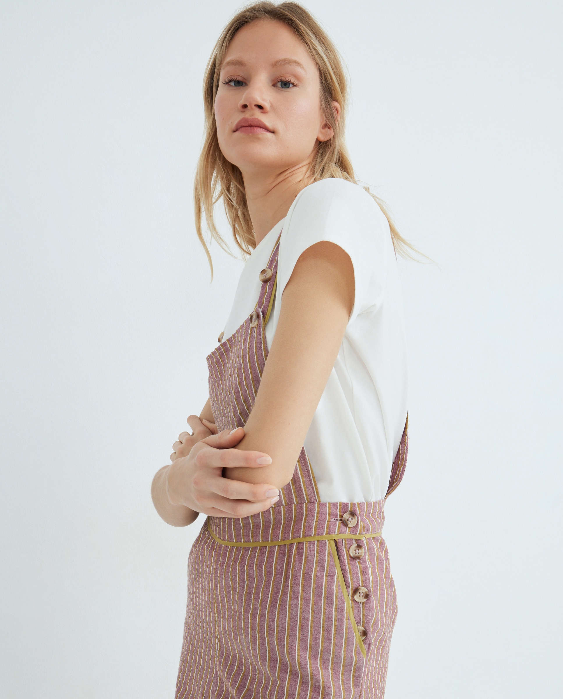 Peto de mujer oversize cuello pico 290 Burdeos-2