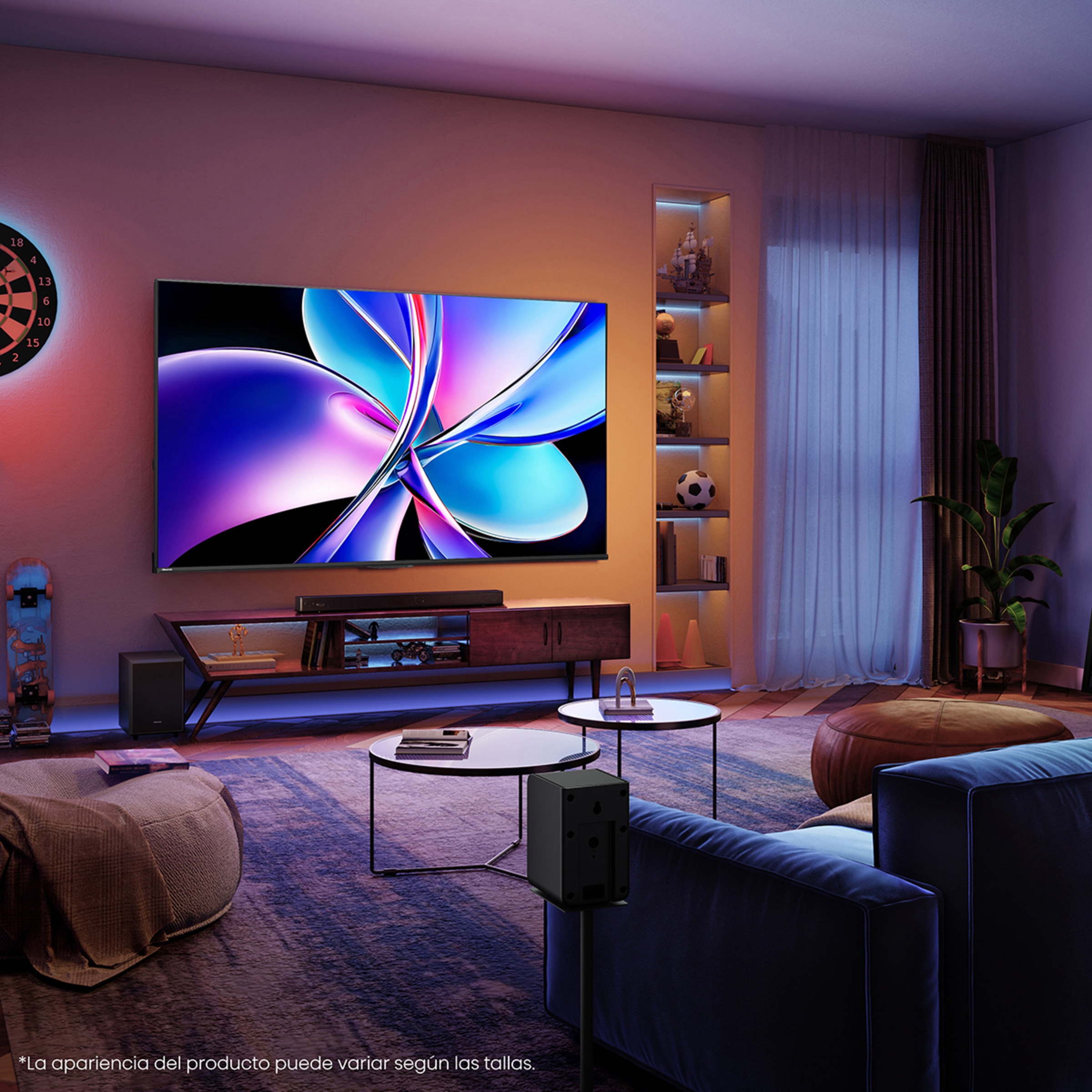 TV QLED 215 cm (85") Hisense 85E7Q Pro, UHD 4K, Smart TV Gris carbón-13