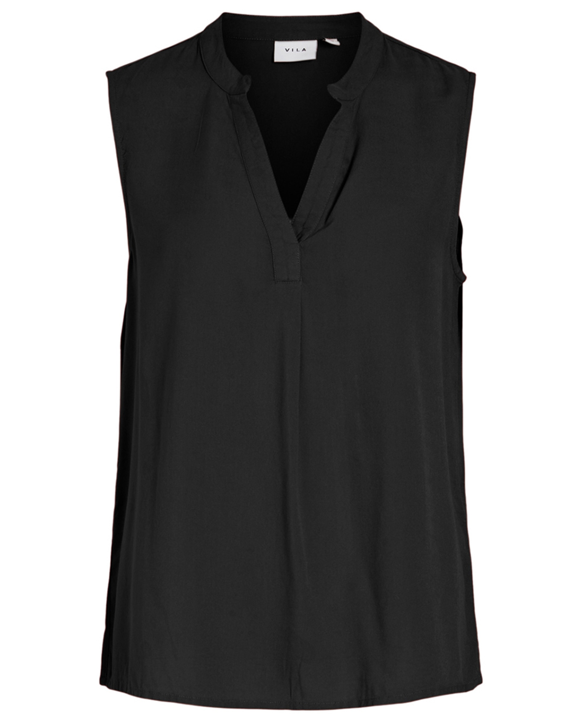 Top com Decote em Bico Preto-6