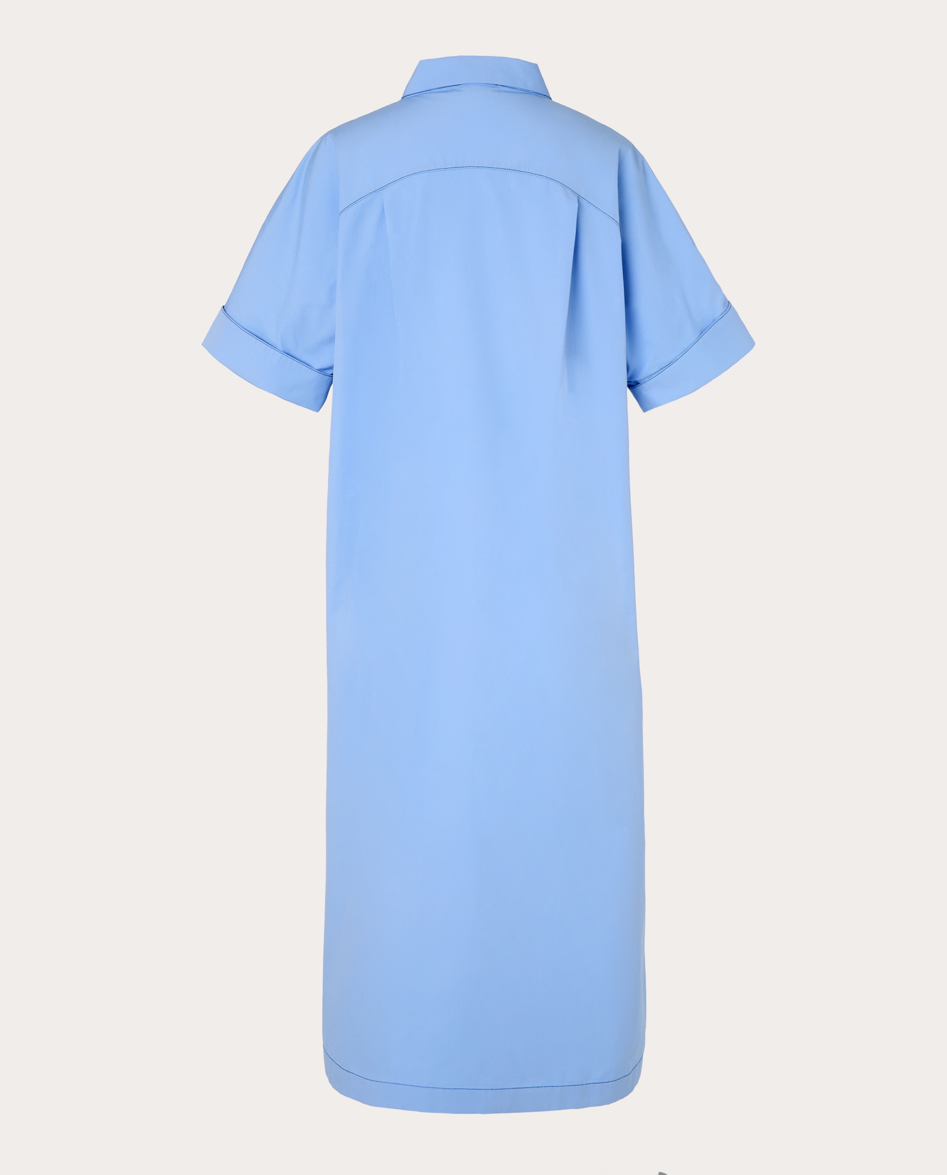 Vestido midi Maya de algodón Azul-2