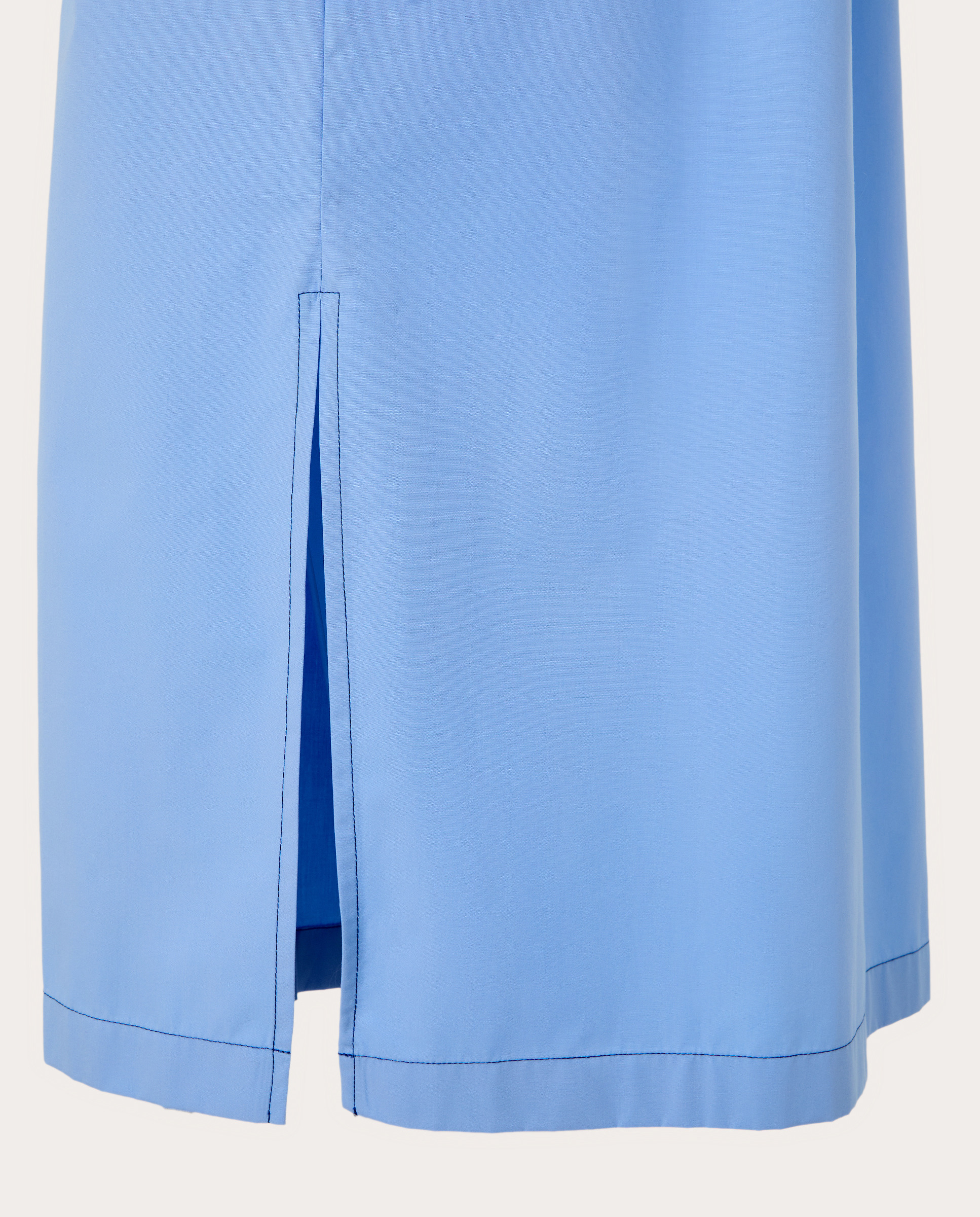 Vestido midi Maya de algodón Azul-5
