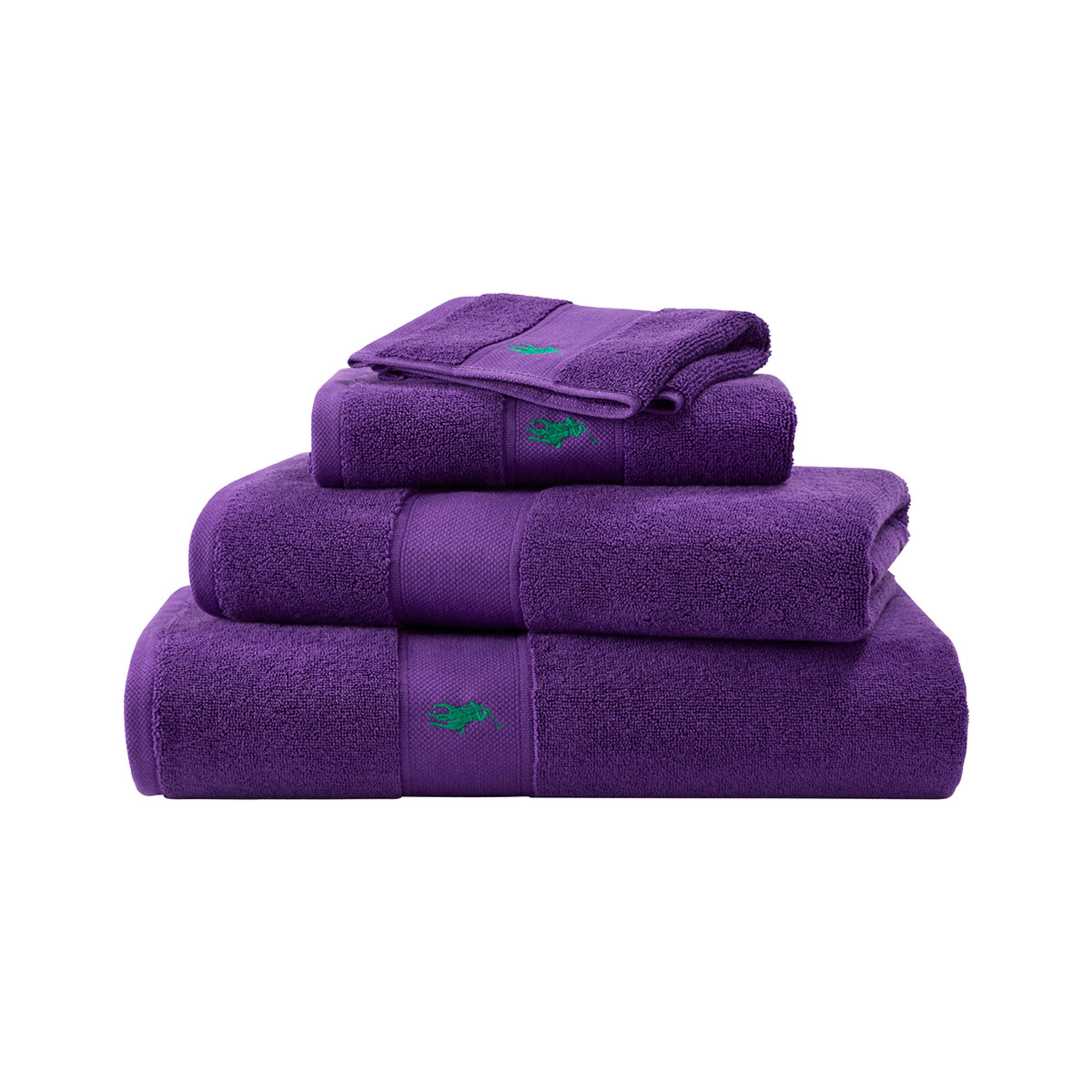 Toalla de baño algodón 600 gr/m2 Polo Player 24 Ralph Lauren Home Morado-1