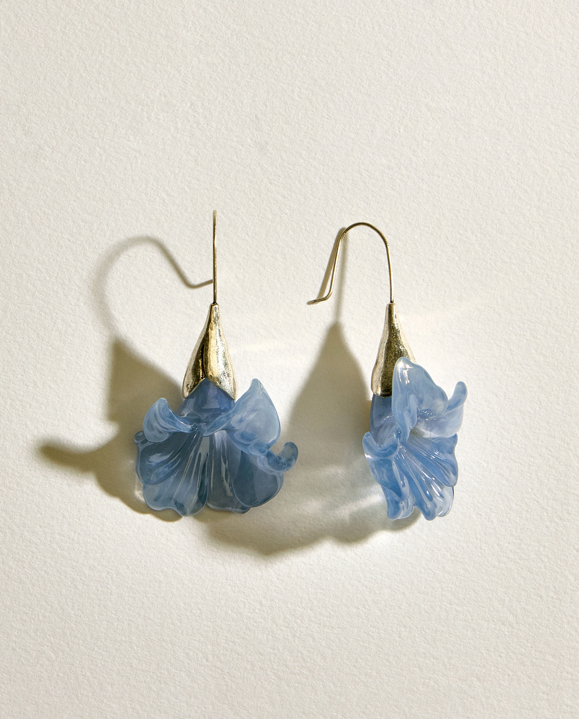 Pendientes flor resina 400 Azul-1