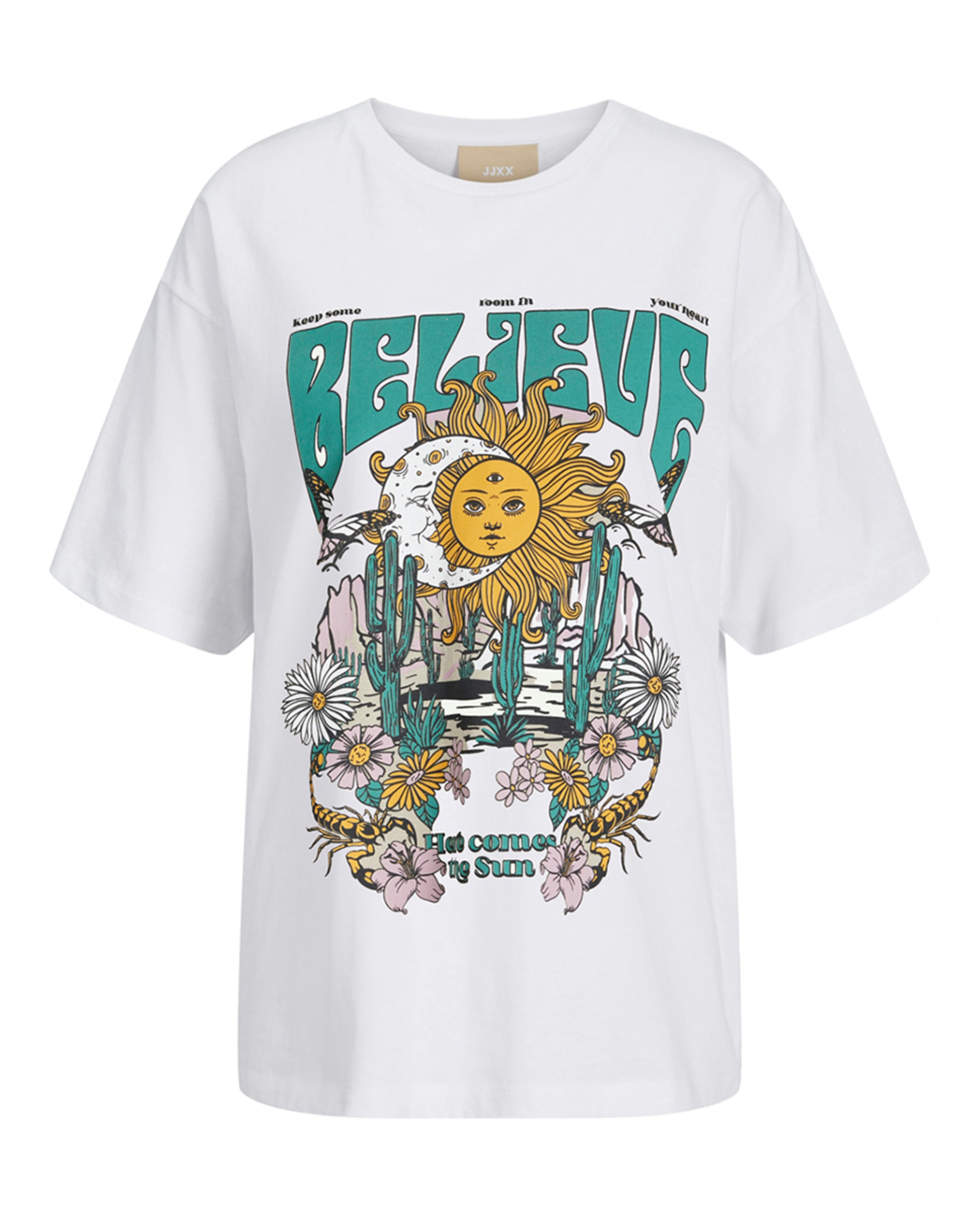 T-shirt Estampada Oversize Branco-5