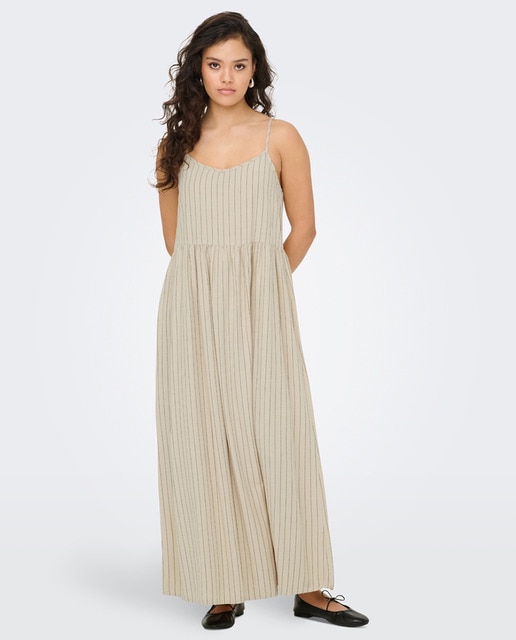 Imagem 0 de Vestido Midi de Alças e em Linho