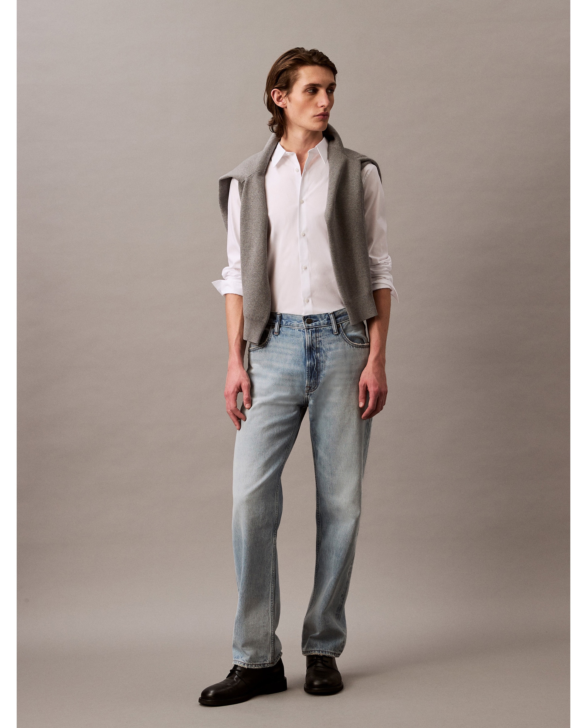 Camisa Casual em Popelina Branco-4