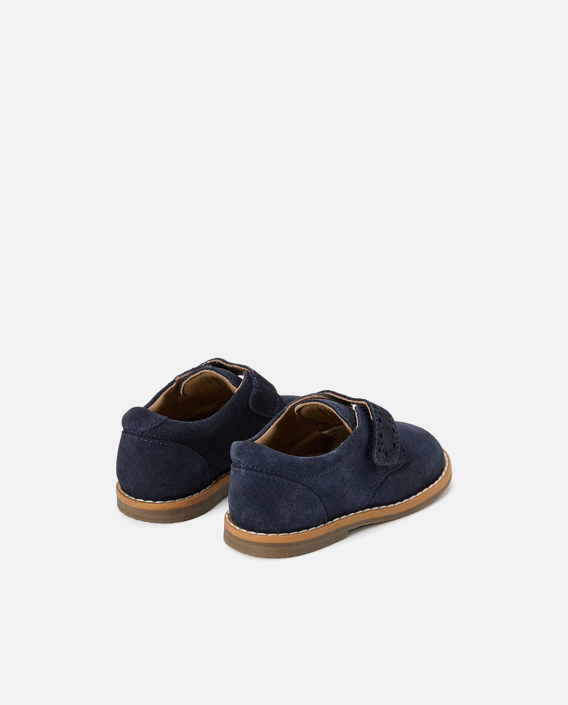 Bluchers de Bebé em Croute com Fecho de Velcro Azul-marinho-3