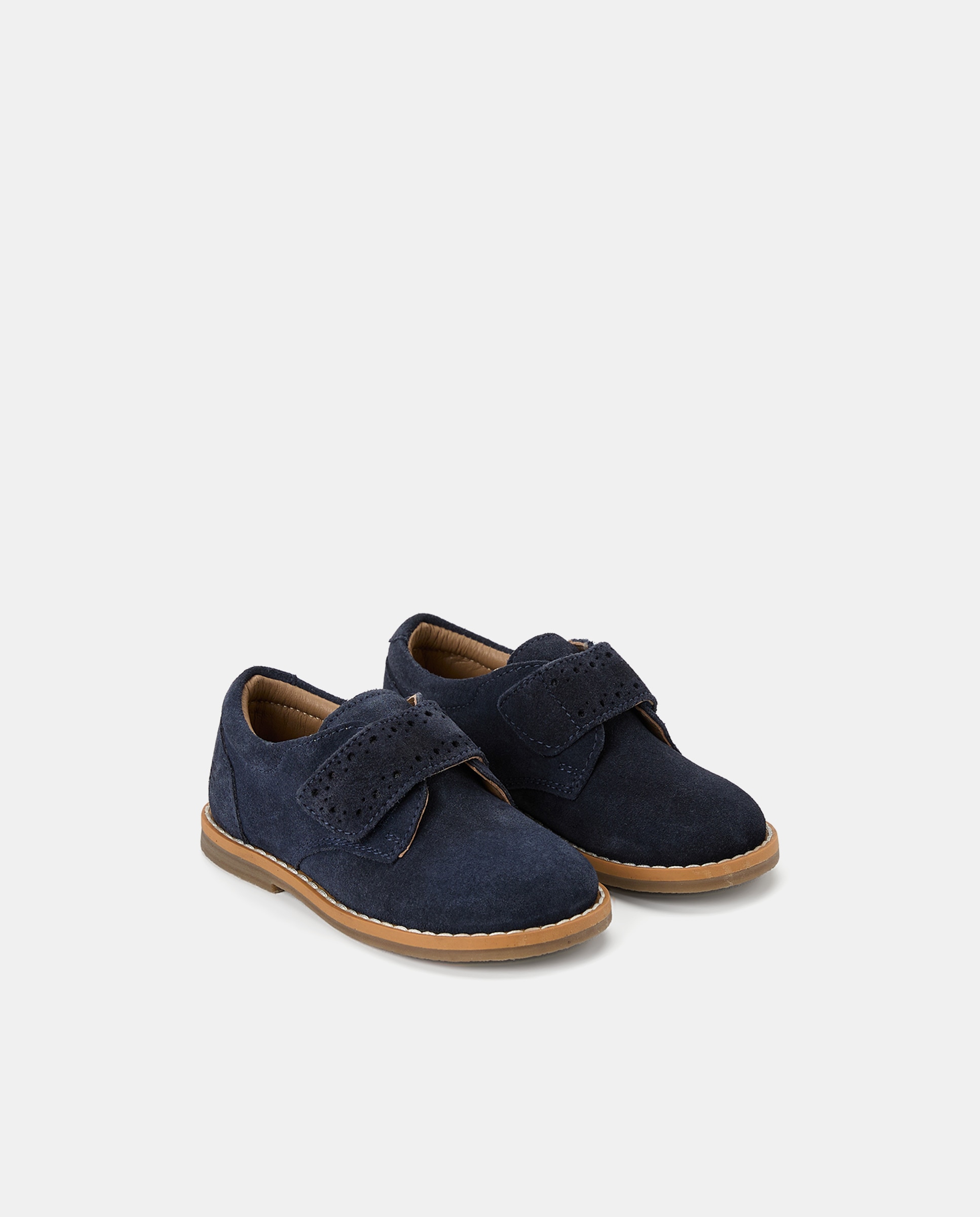 Bluchers de Bebé em Croute com Fecho de Velcro Azul-marinho-2
