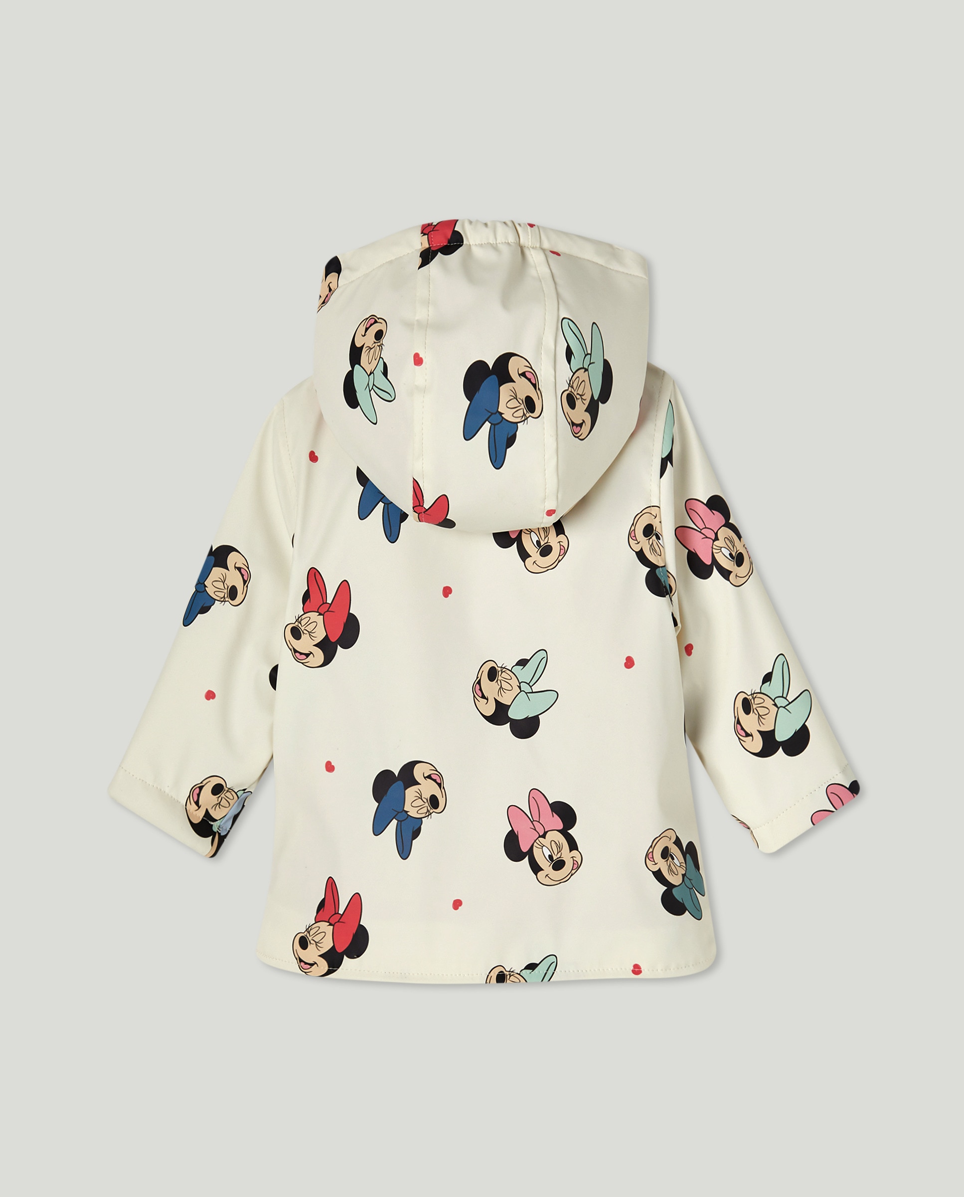 Impermeável Engomado de Bebé com Estampado da Minnie Branco-2