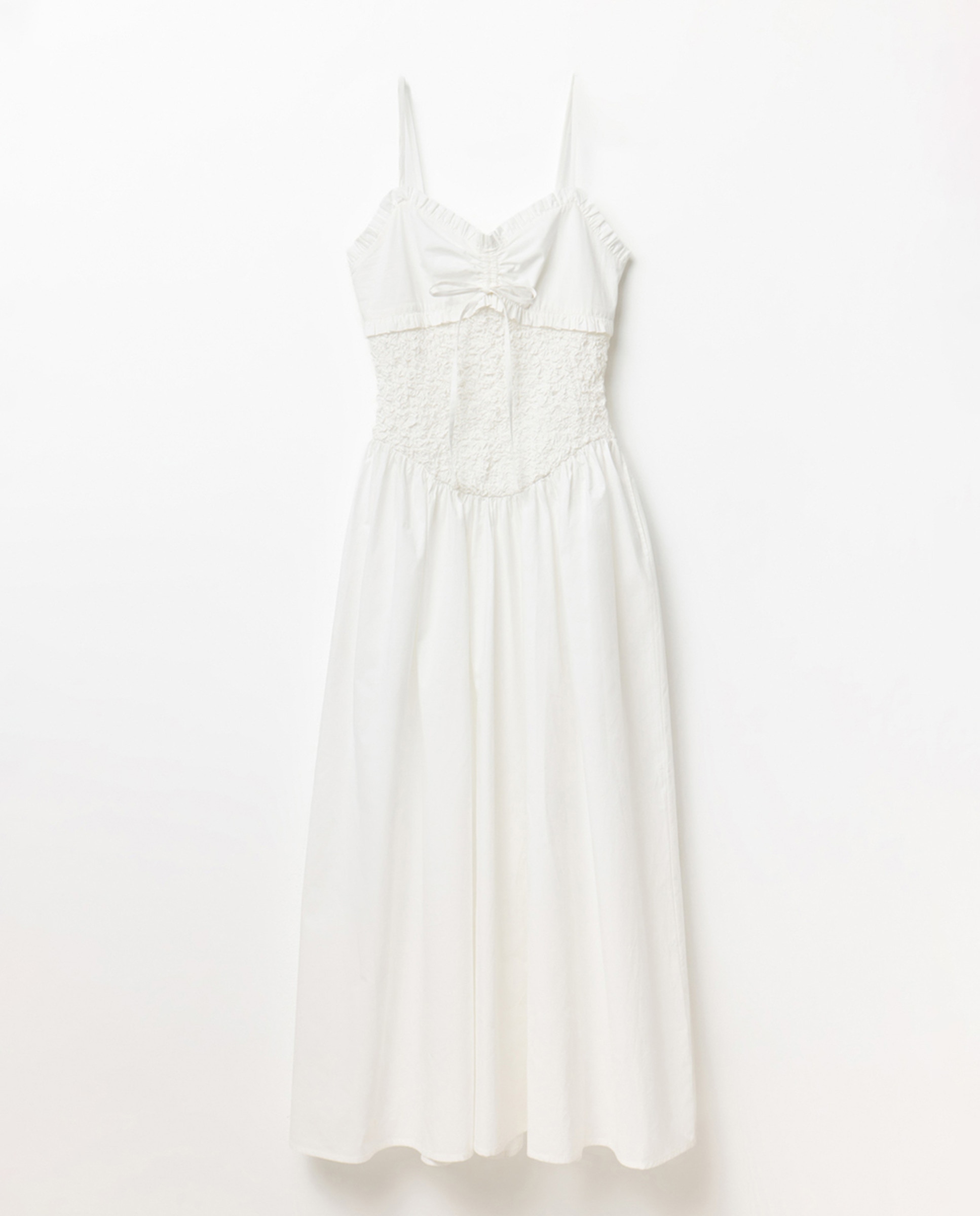 Vestido com alças Branco-5