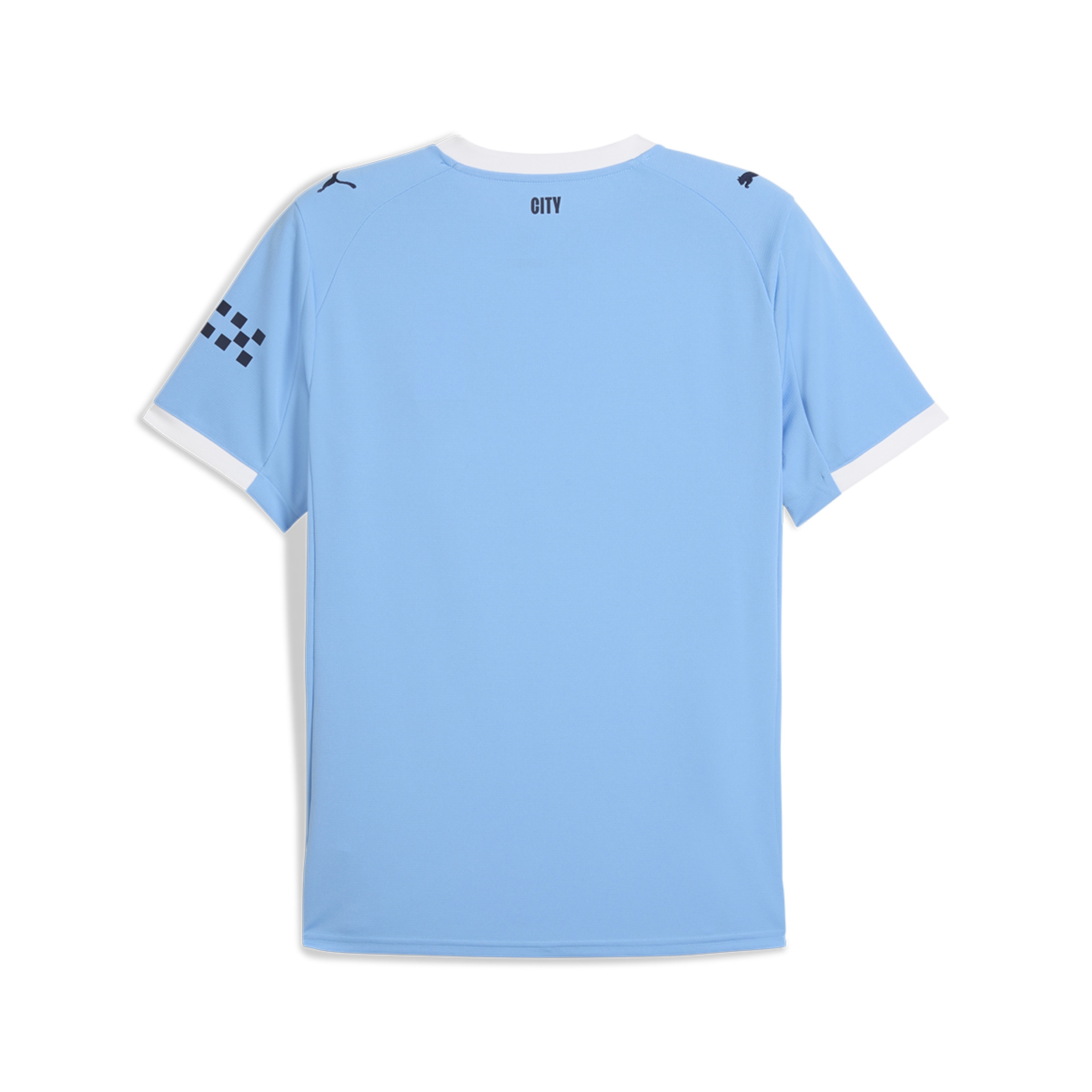 T-shirt de Futebol de Homem MCFC Home Jersey Réplica Azul-7