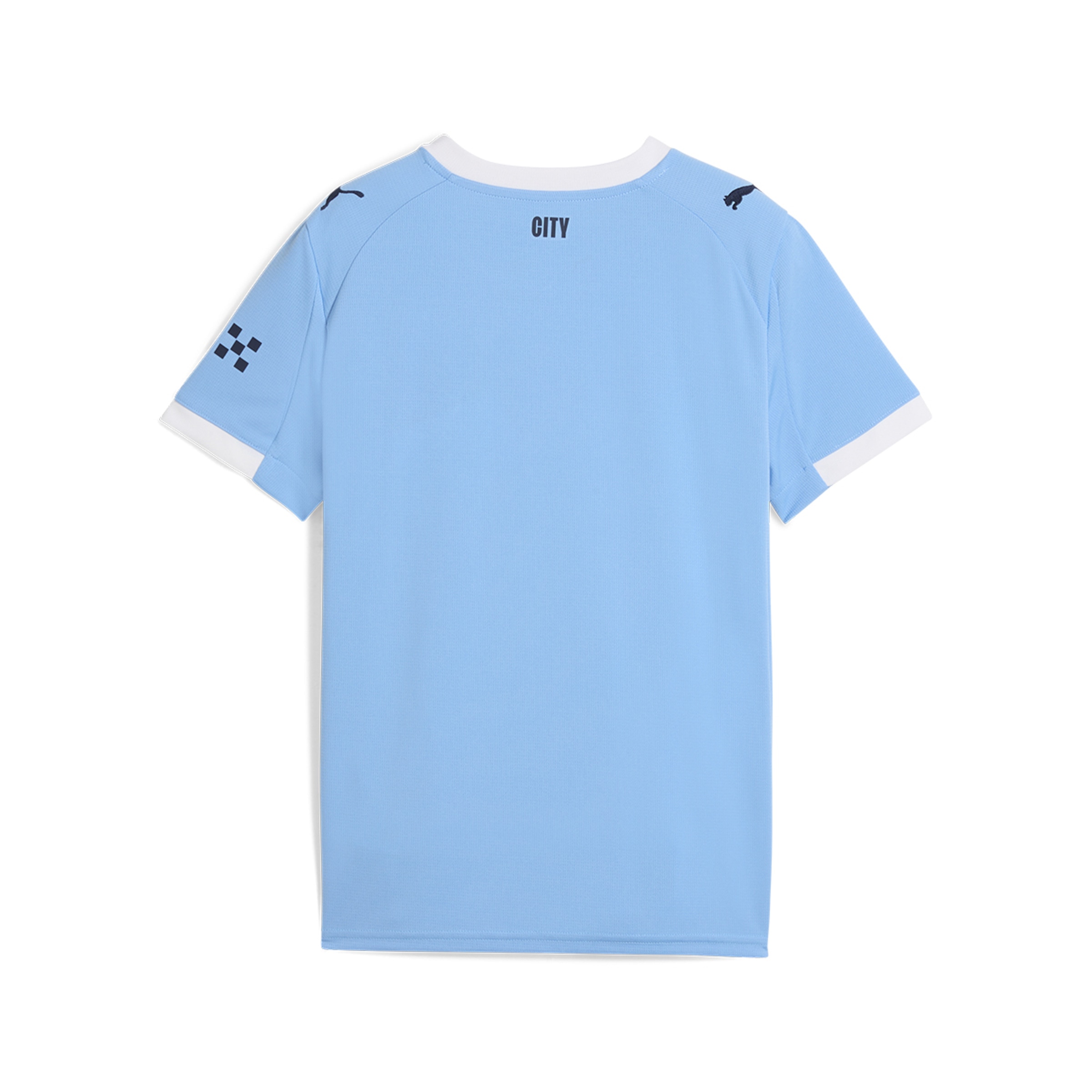 T-shirt de Futebol de Homem MCFC Home Jersey Réplica Jr Azul-6