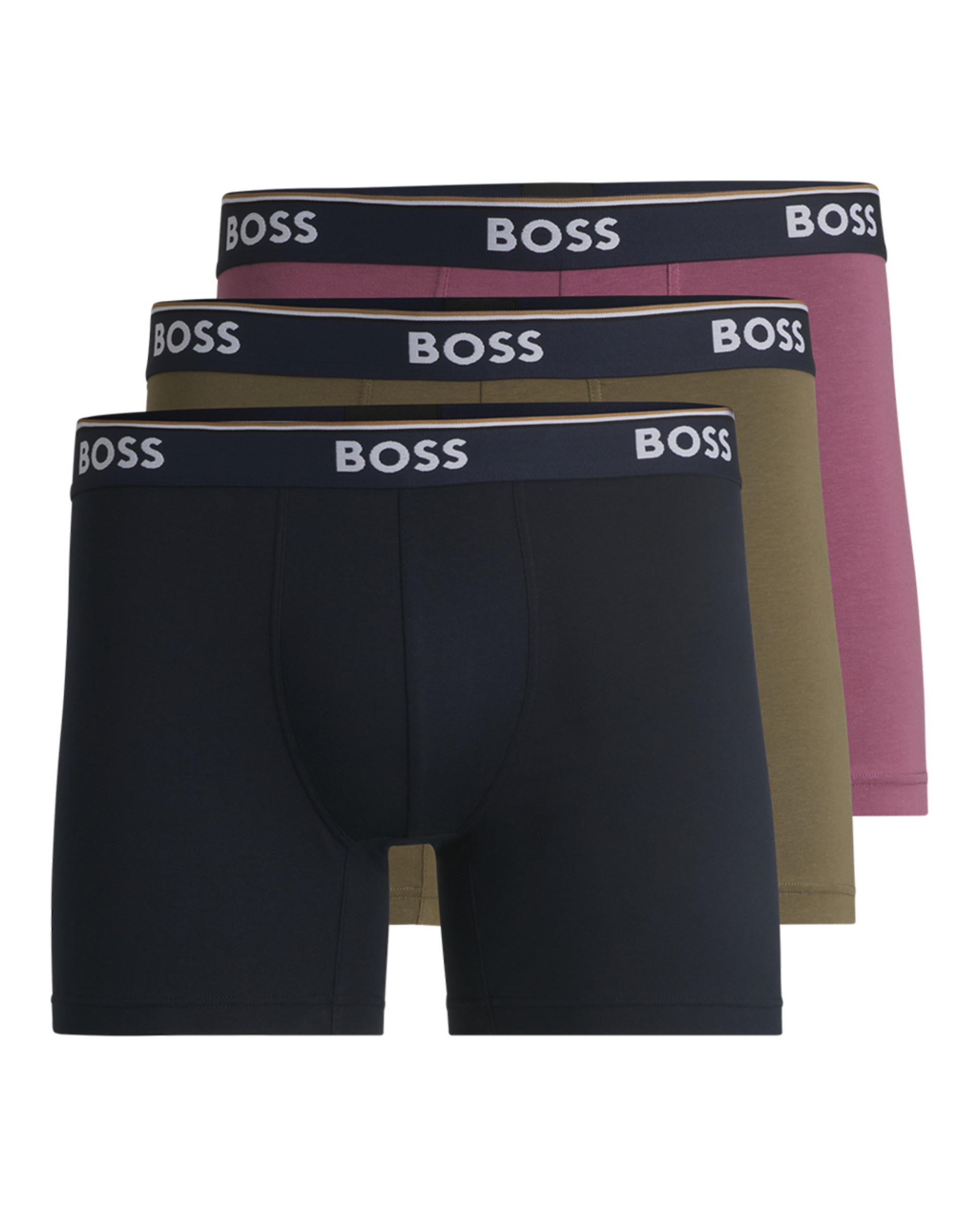 Embalagem de Três Boxers em Algodão Elástico com Logótipos Multicolor-8
