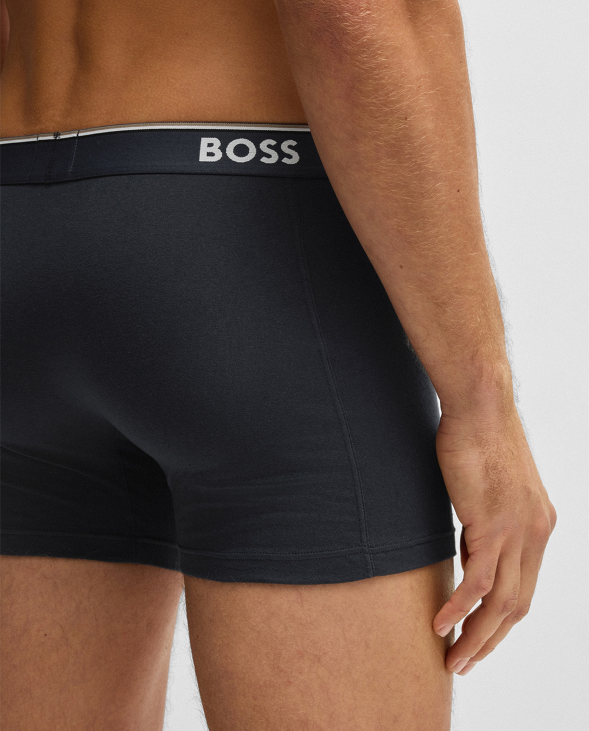 Embalagem de Três Boxers em Algodão Elástico com Logótipos Multicolor-5
