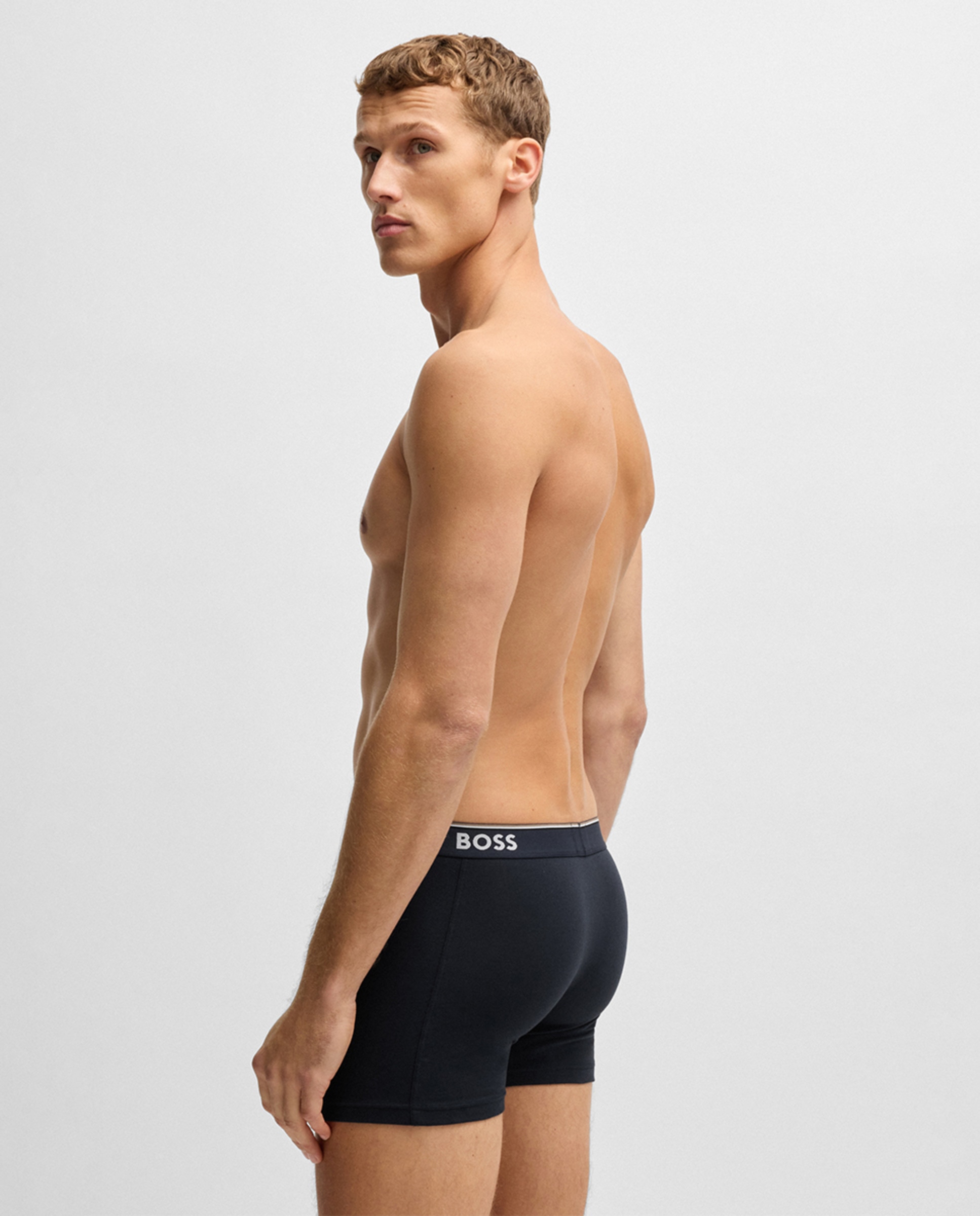 Embalagem de Três Boxers em Algodão Elástico com Logótipos Multicolor-3