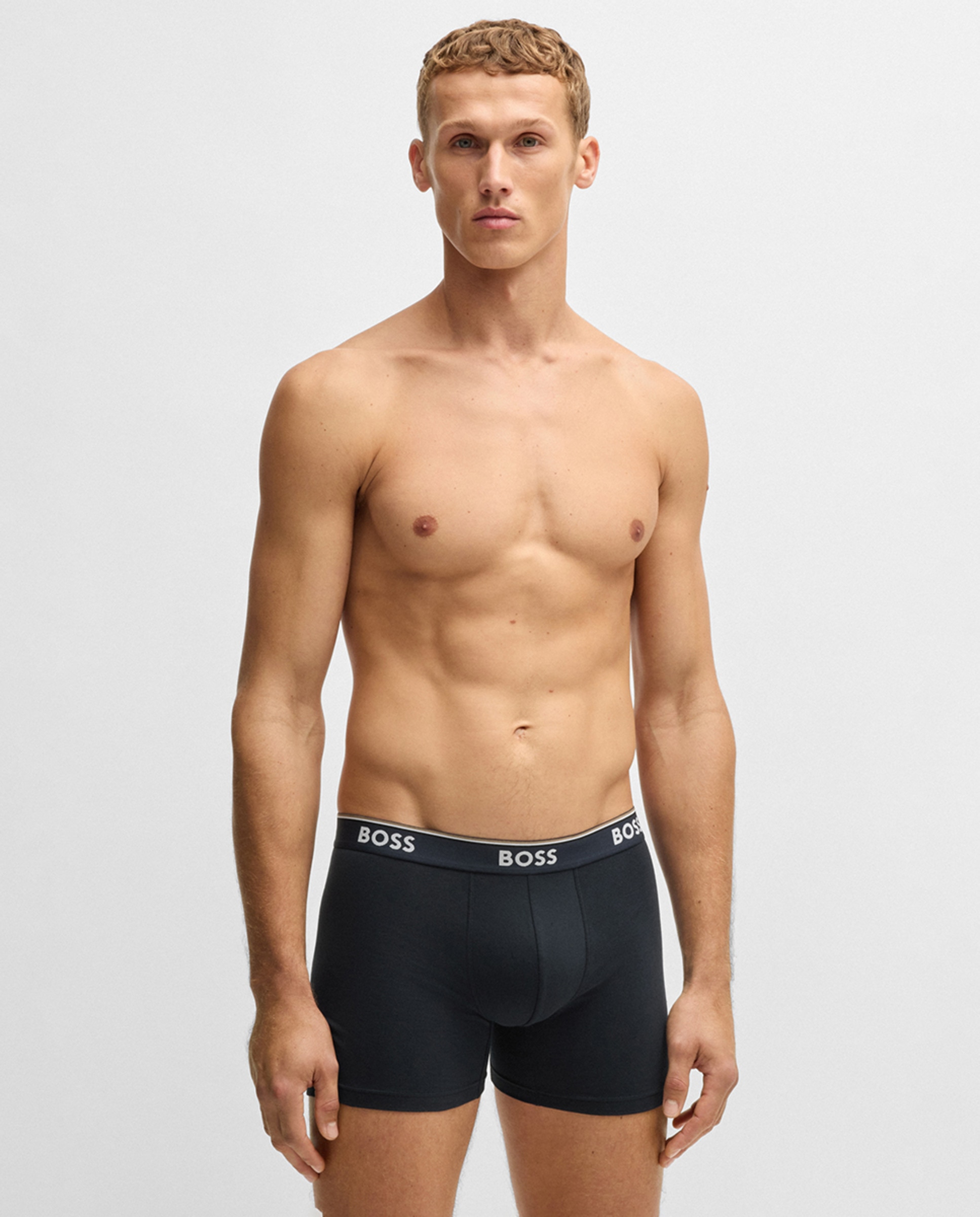 Embalagem de Três Boxers em Algodão Elástico com Logótipos Multicolor-2