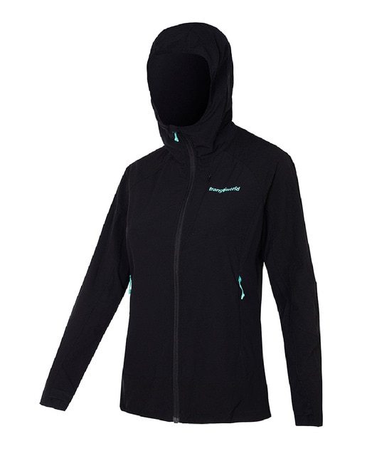 Imagen 0 de Chaqueta de mujer con capucha tejido tecnico