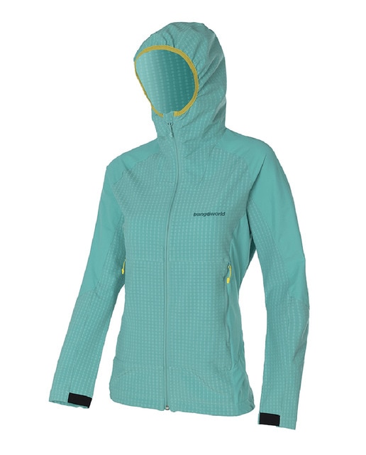 Imagen 0 de Chaqueta de mujer con capucha tejido tecnico