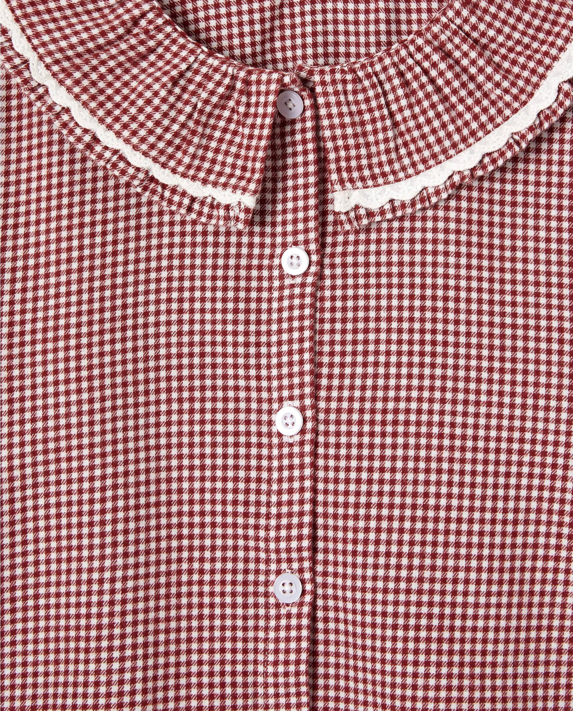 Pijama de niña de franela family Burdeos-3