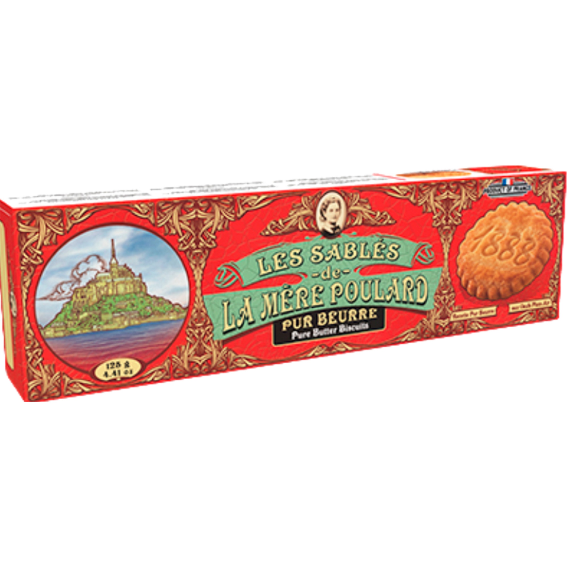 Bolachas de Manteiga Sablés embalagem 125 g
