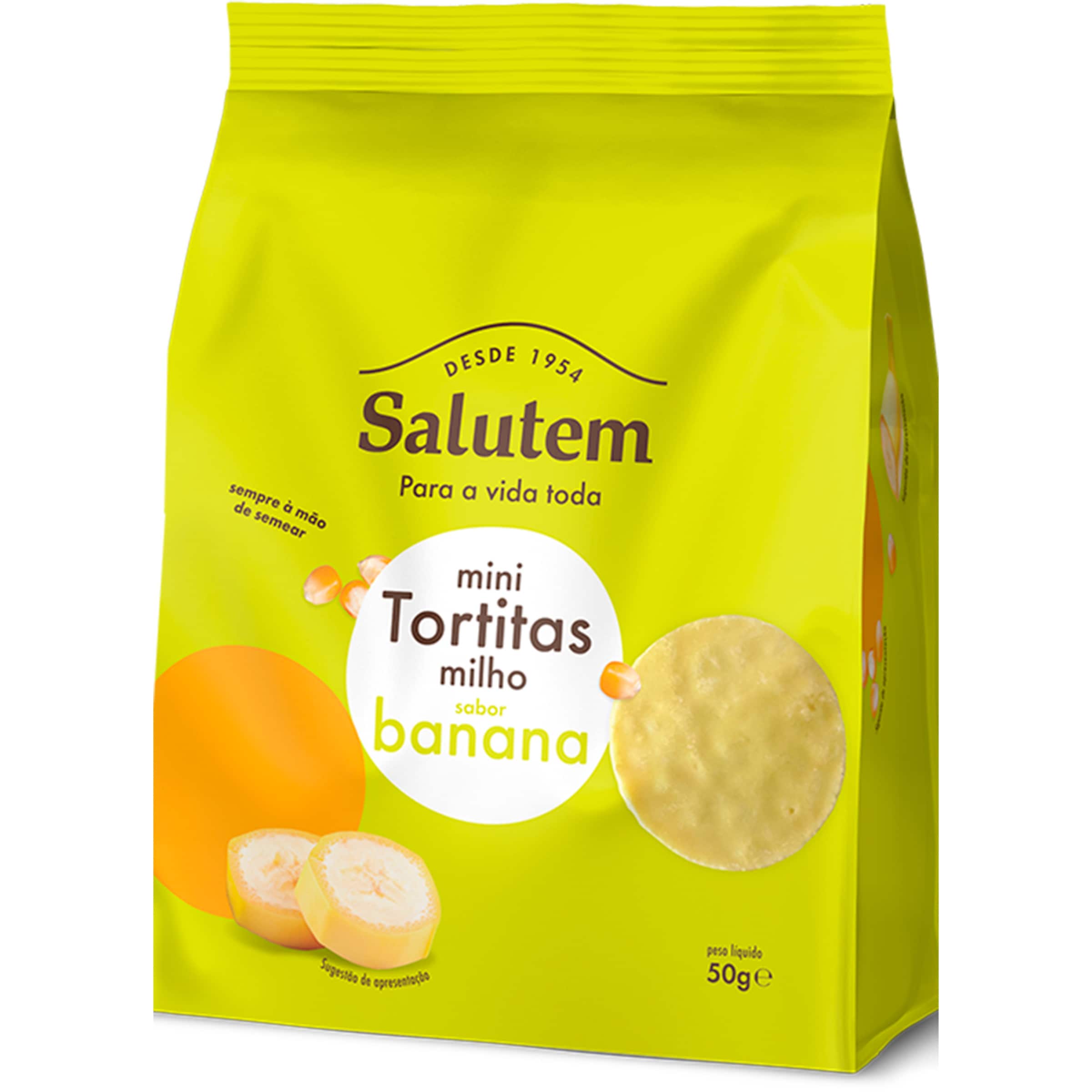 Mini Tortitas de Milho e Banana embalagem 50 g