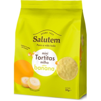 Mini Tortitas de Milho e Banana embalagem 50 g - Salutem