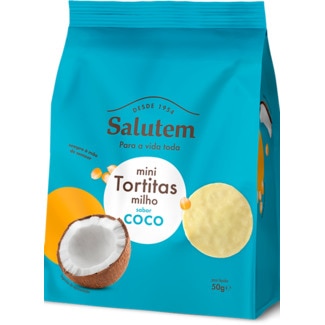 Mini Tortitas de Milho e Coco embalagem 50 g - Salutem
