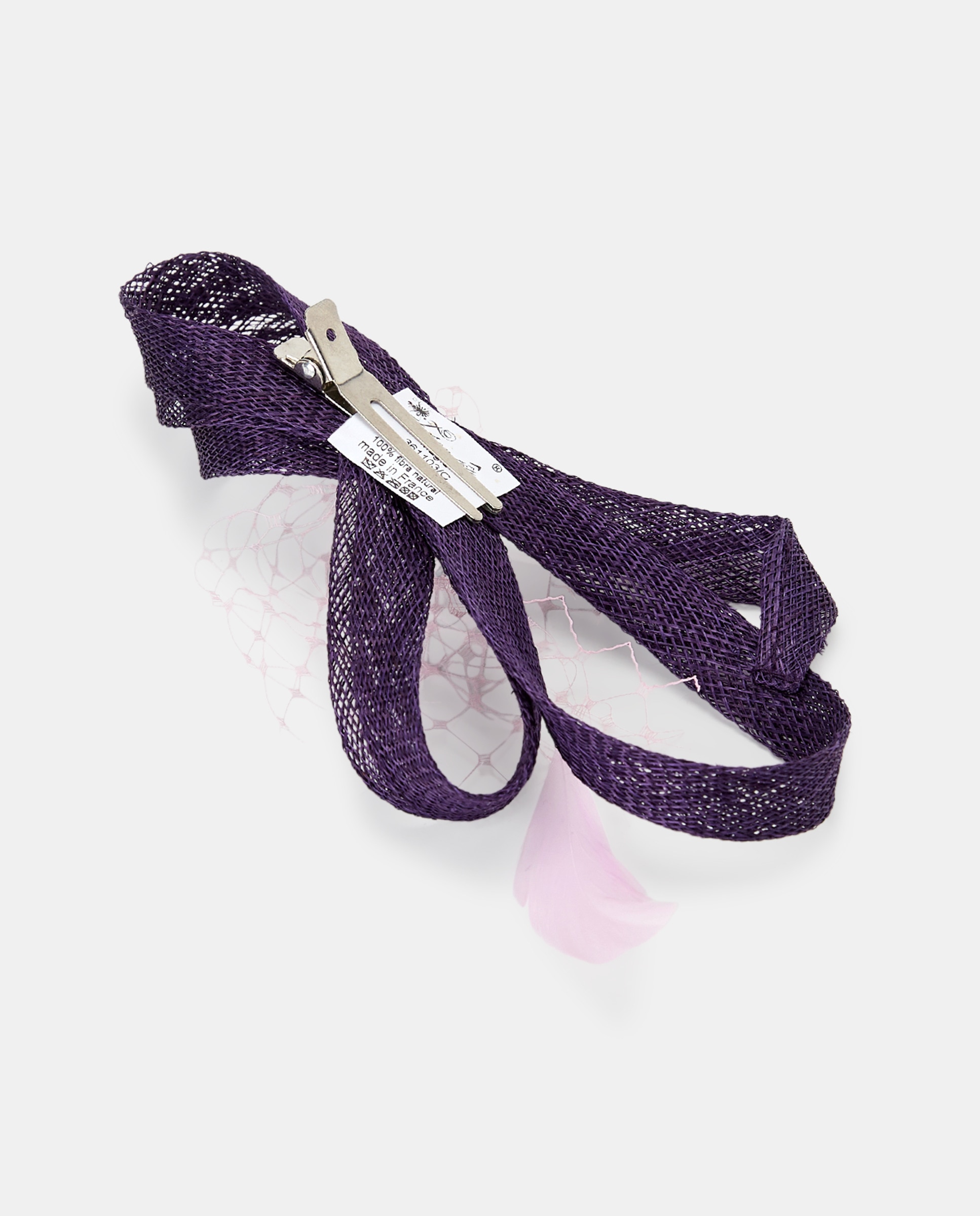 Mini Toucado com Pluma e Tule Roxo-2