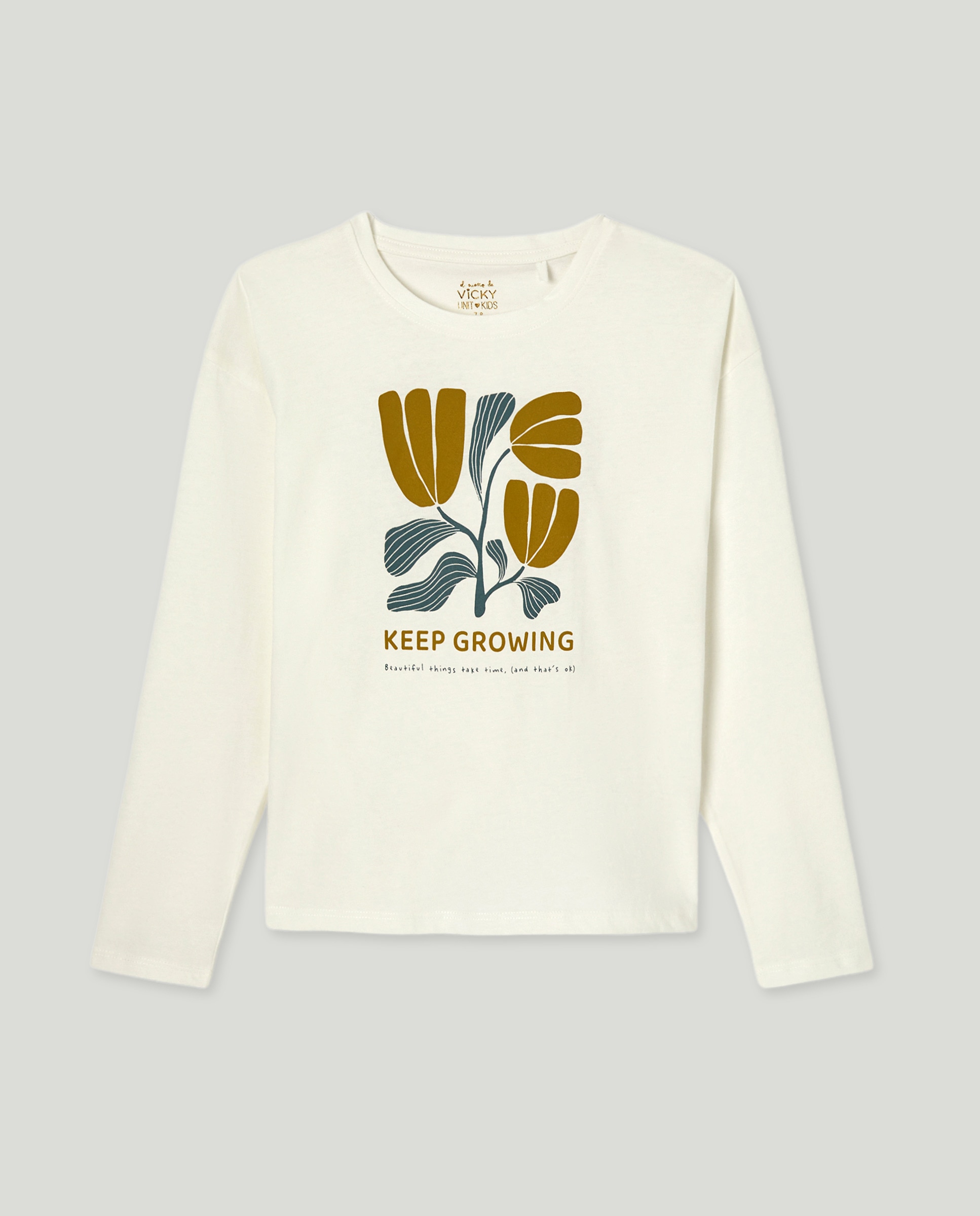 Camiseta niña solidaria Blanco roto-1