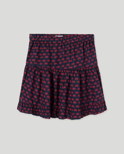 Imagen 0 de Falda niña viscosa volante