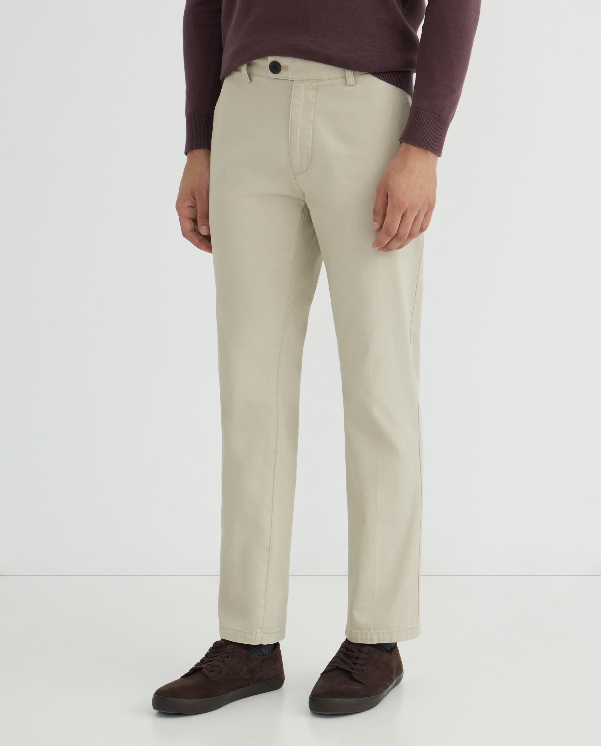 Pantalón hombre chino basico regular fit Beige-2
