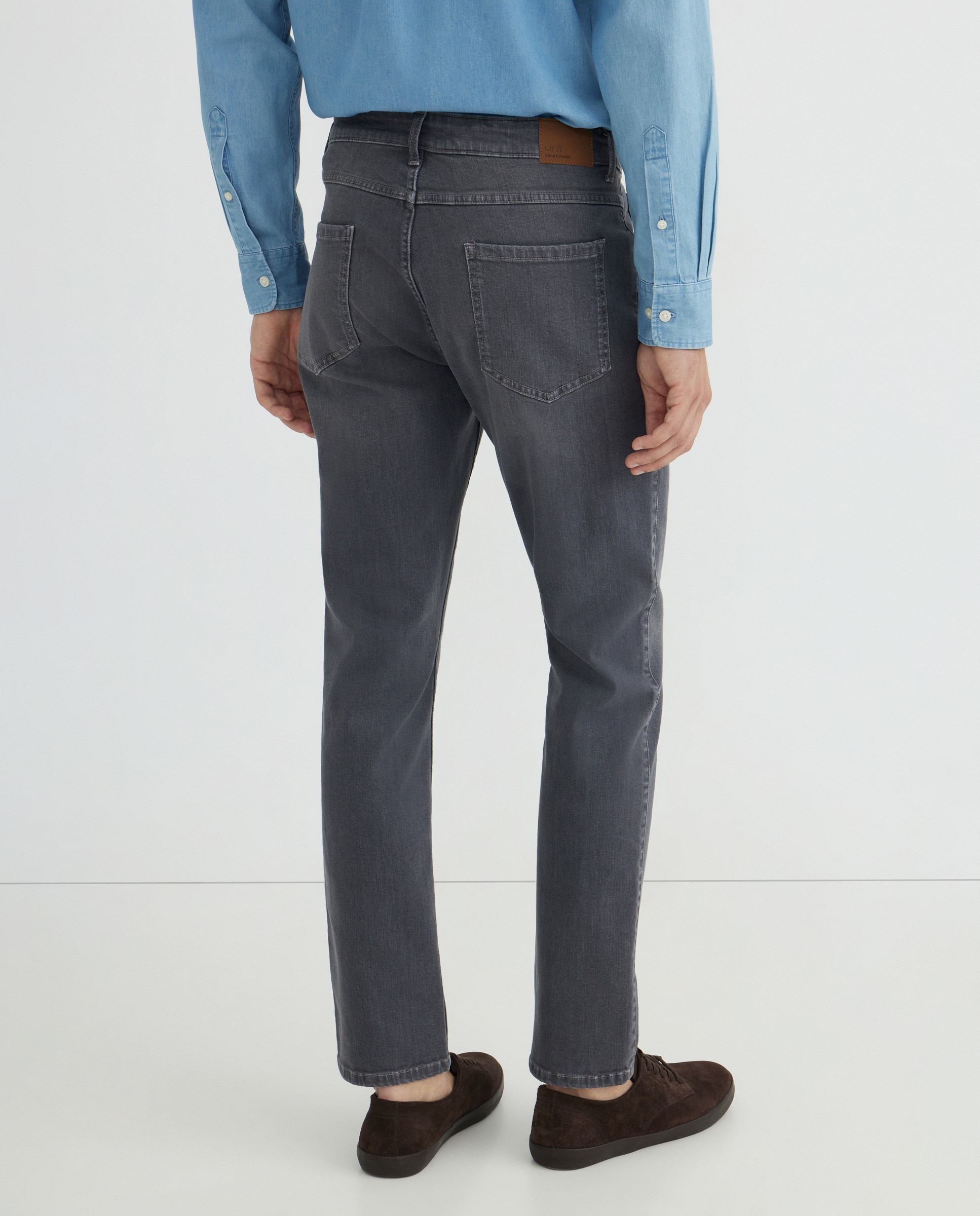 Pantalón vaquero de hombre slim fit Gris-3