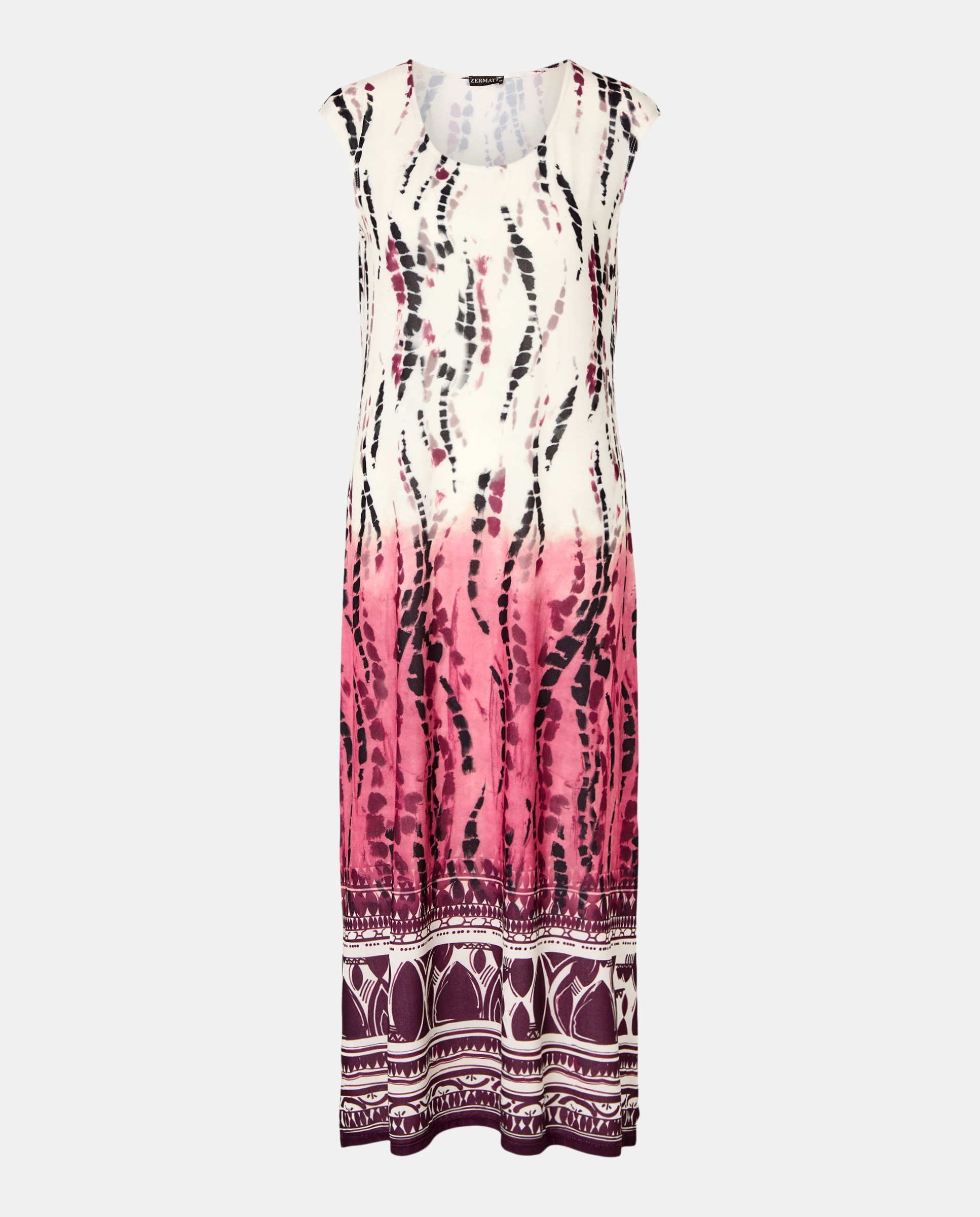 Vestido estampado sem mangas Rosa-4