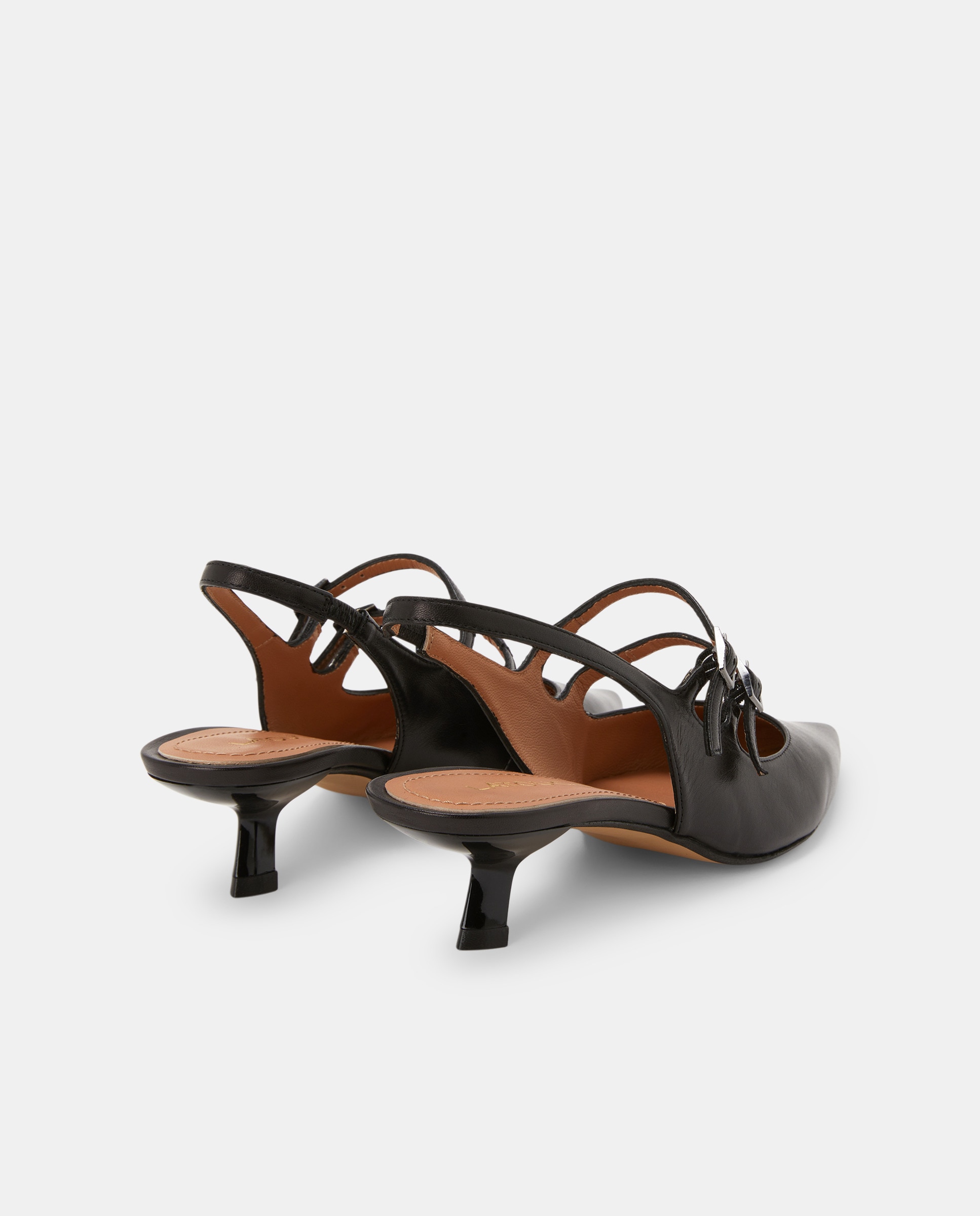 Sapatos com Salto e Pulseira Dupla Preto-3
