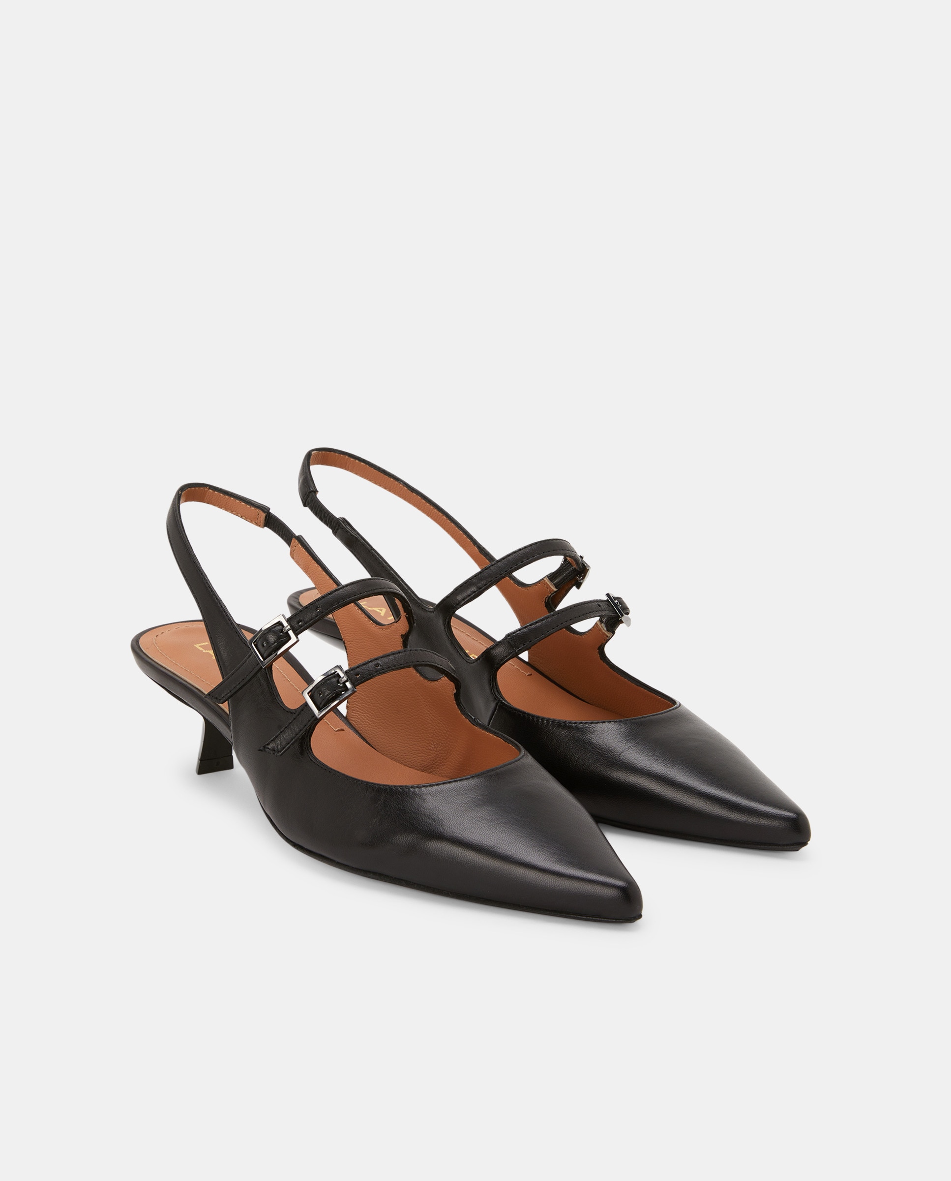 Sapatos com Salto e Pulseira Dupla Preto-2