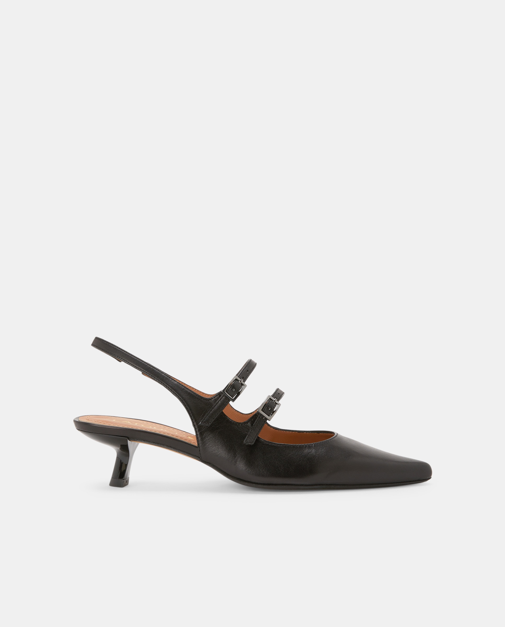 Sapatos com Salto e Pulseira Dupla Preto-1