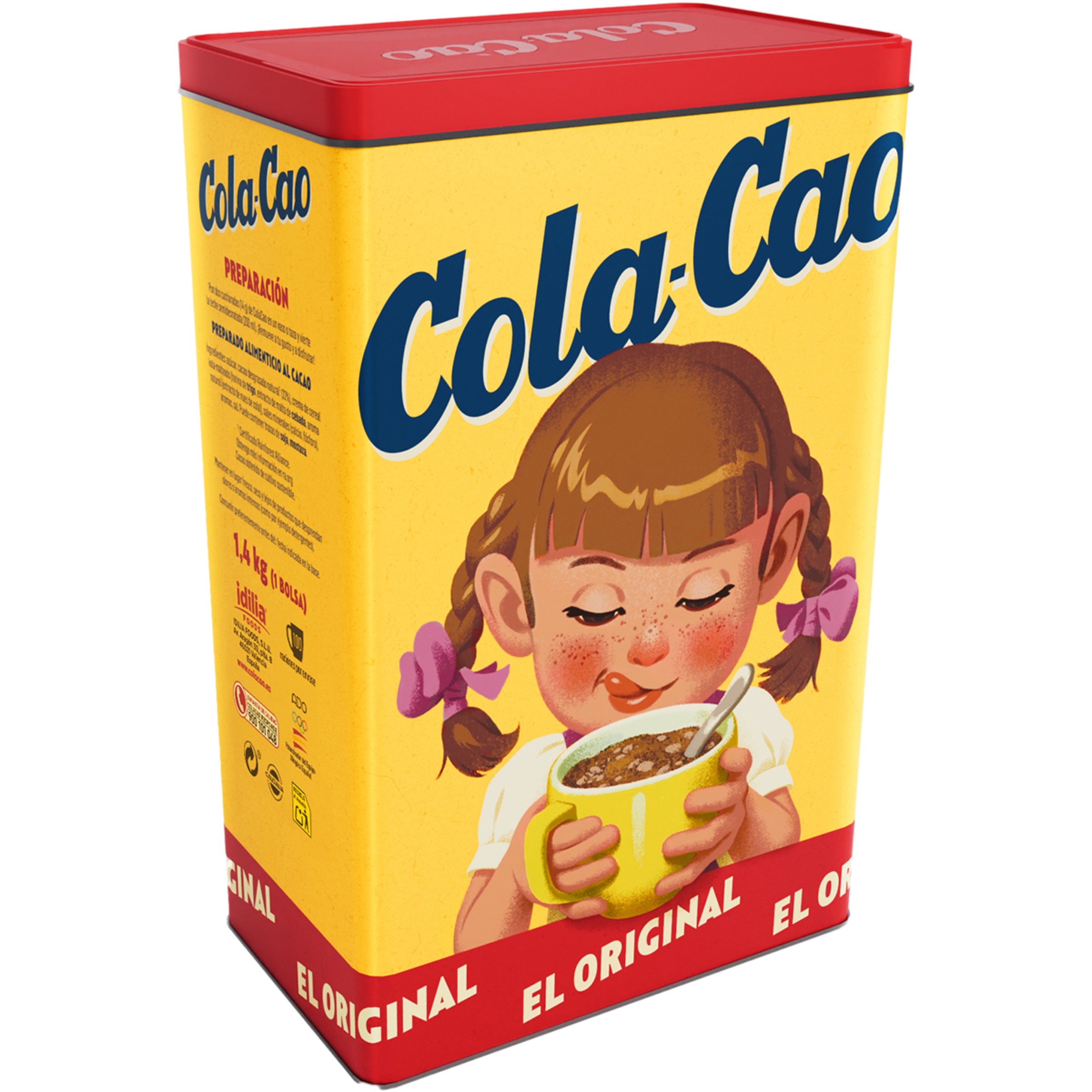 Original cacao soluble en lata vintage 1,4 kg