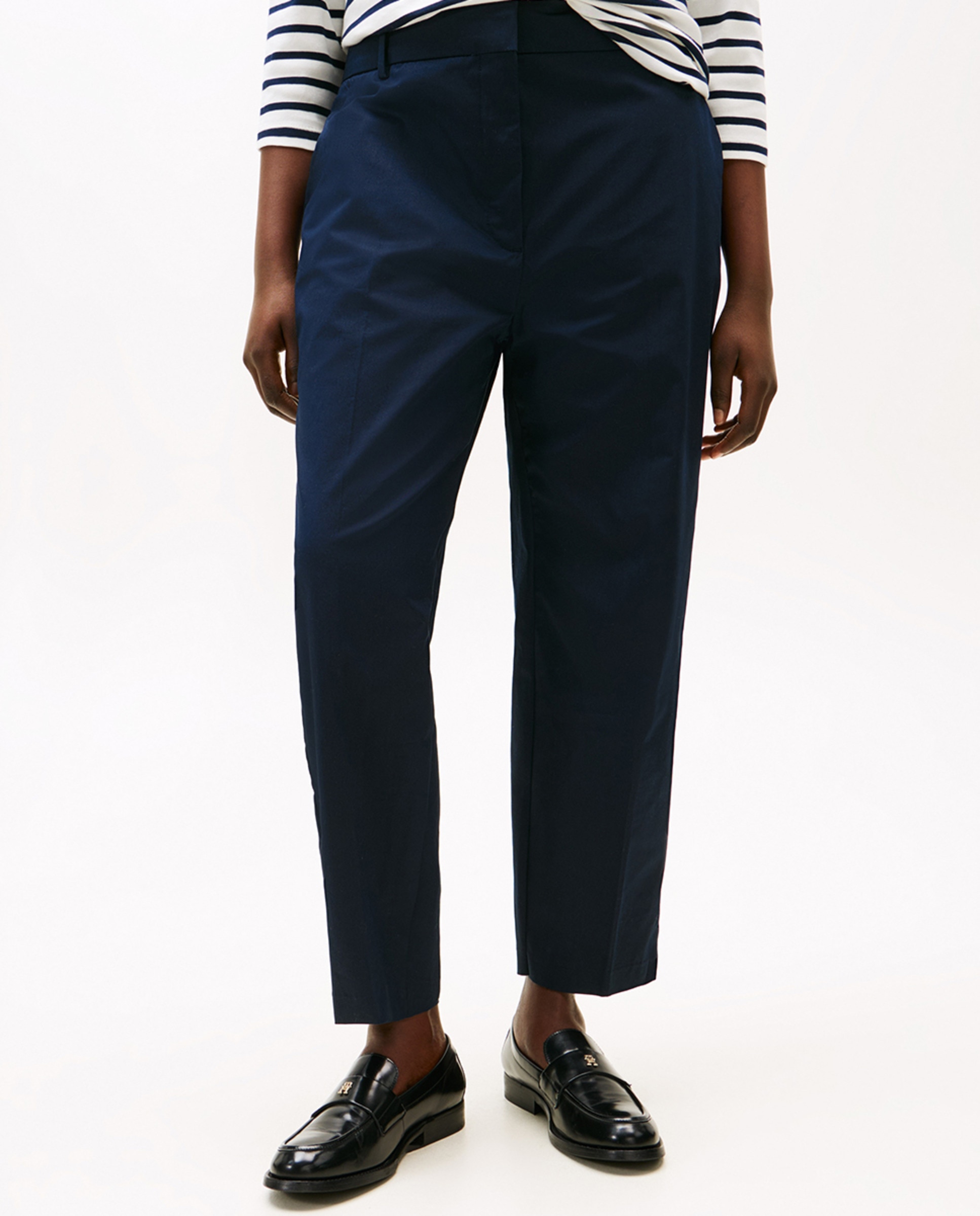 Calças Chino com Silhueta Slim Straight Azul-claro-2