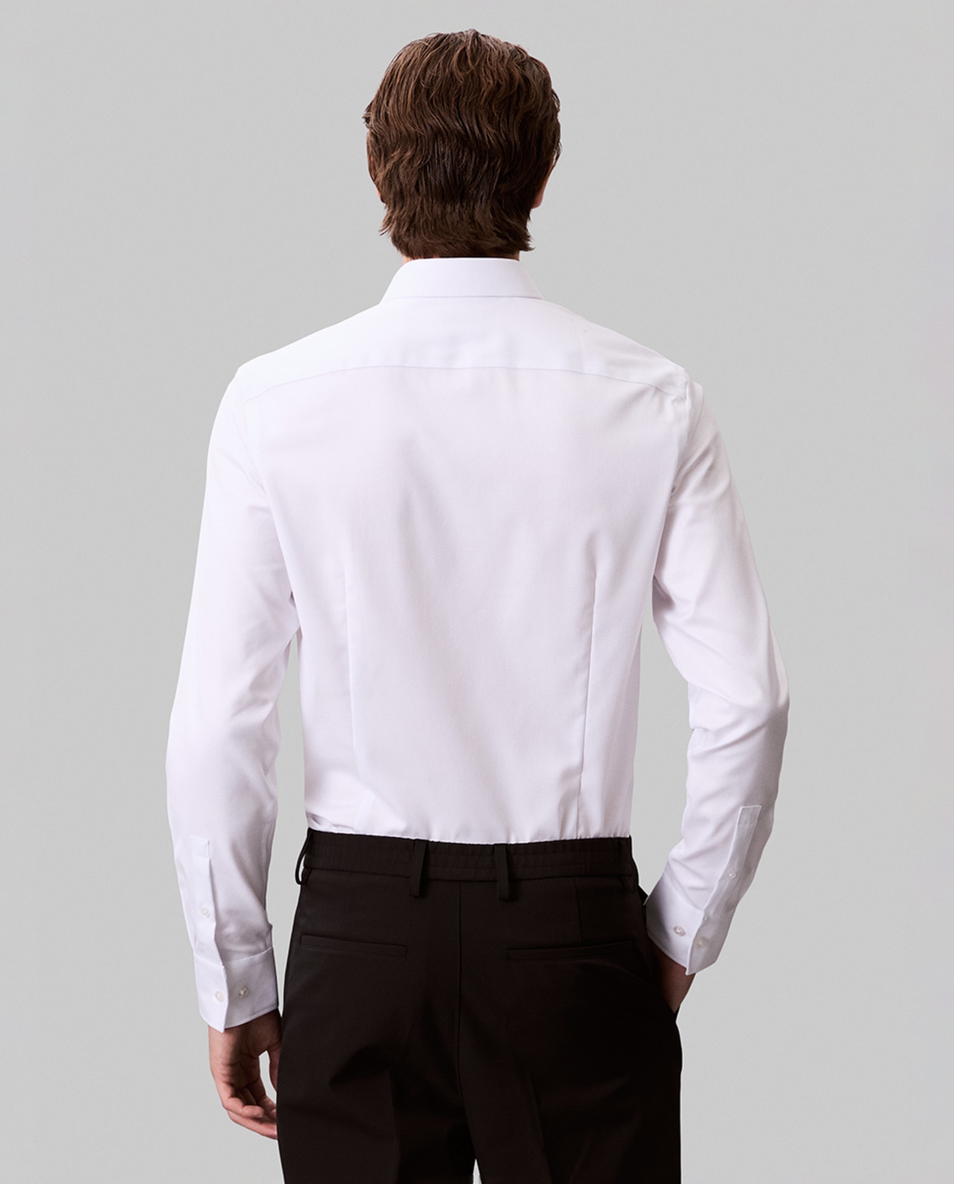 Camisa Clássica com Estrutura Branco-2