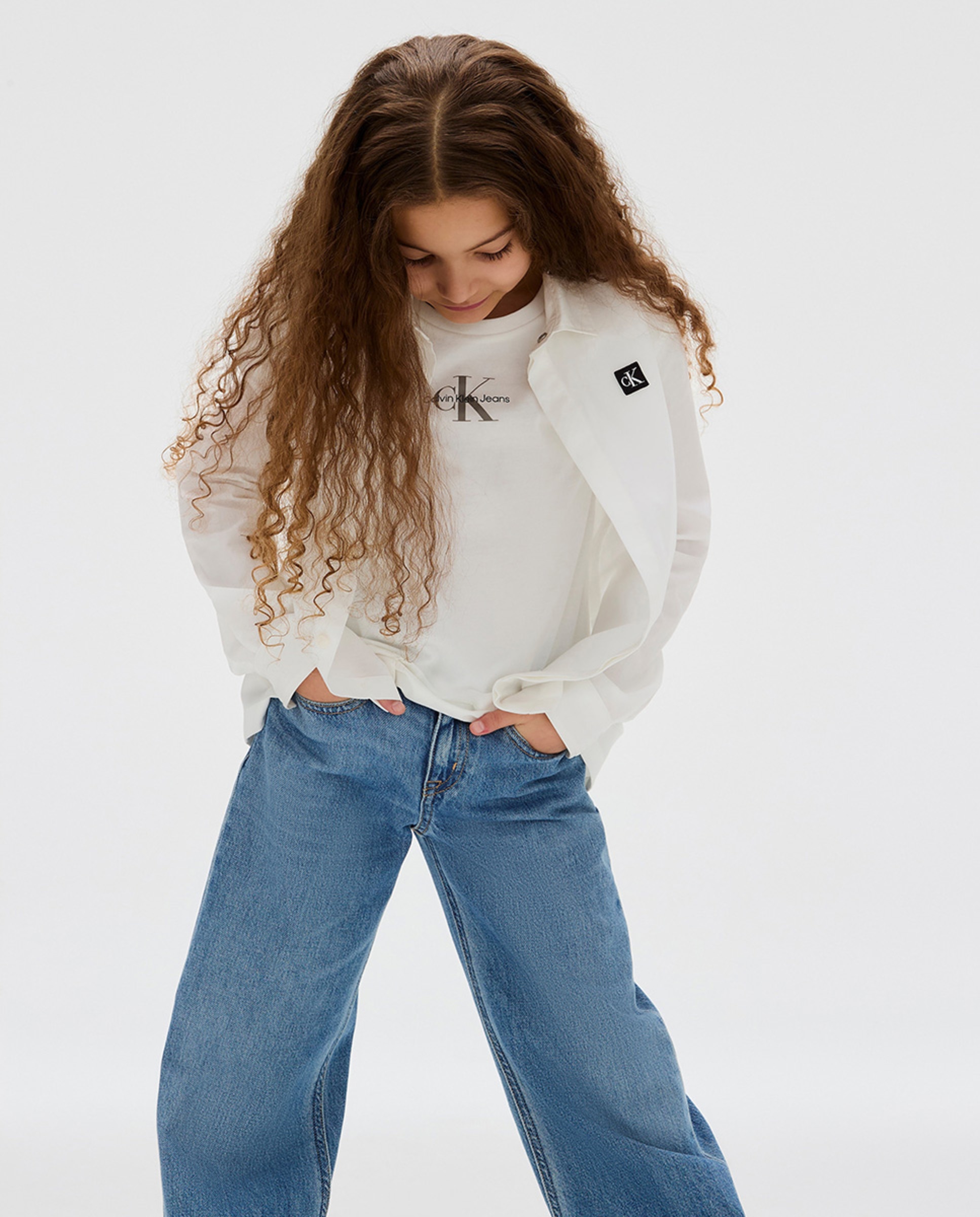 Camisa de Popelina com Logótipo Branco-5