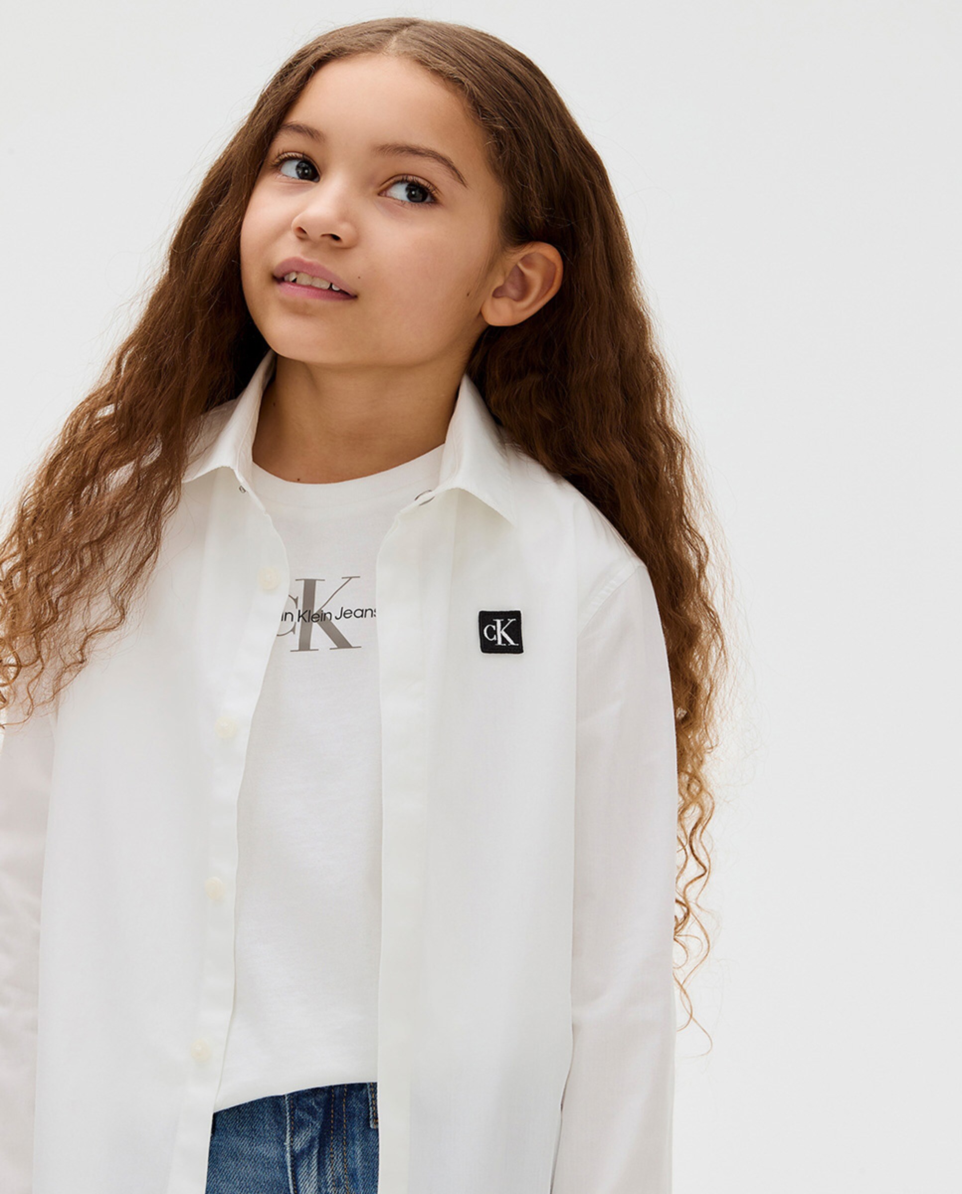 Camisa de Popelina com Logótipo Branco-4