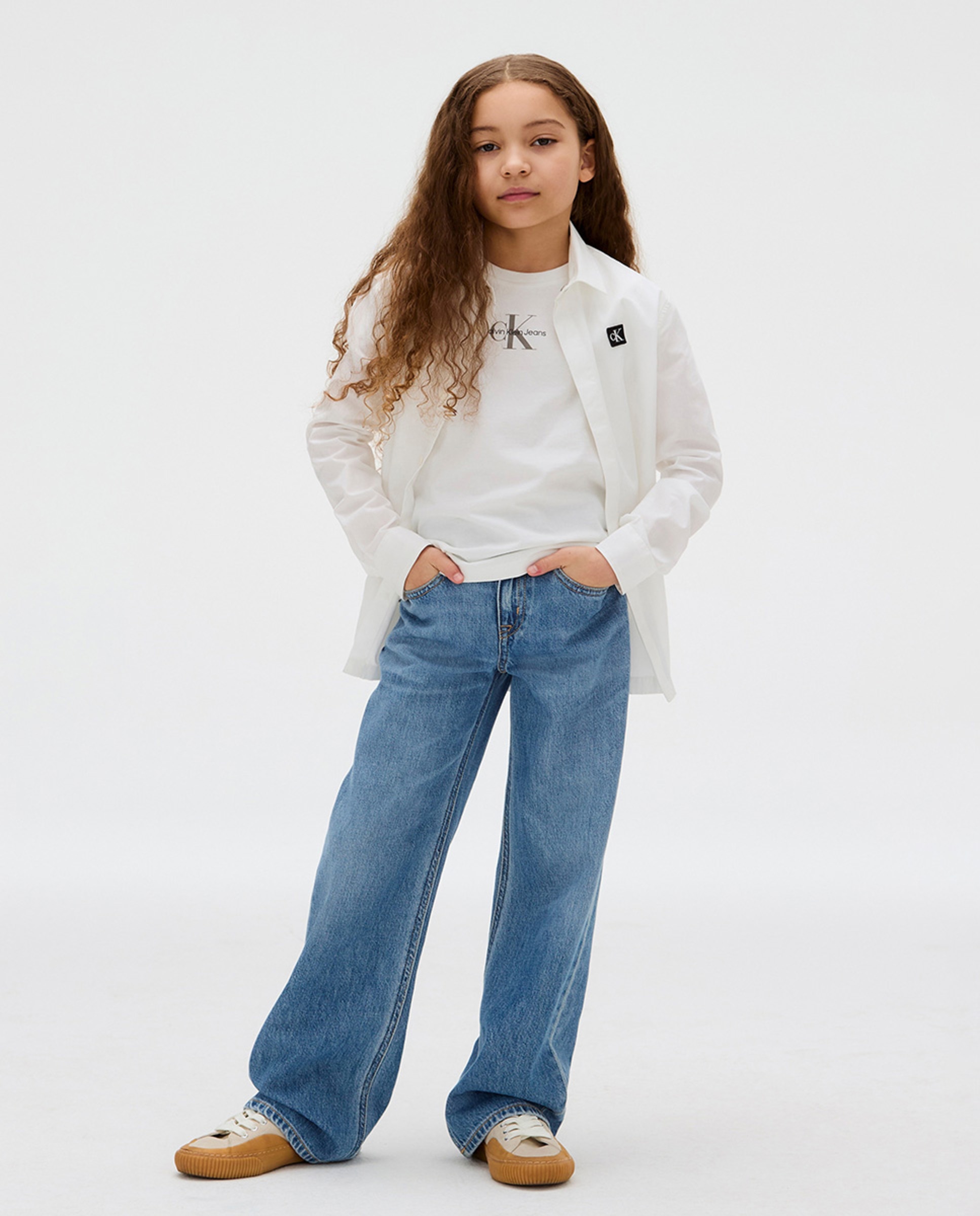 Camisa de Popelina com Logótipo Branco-2