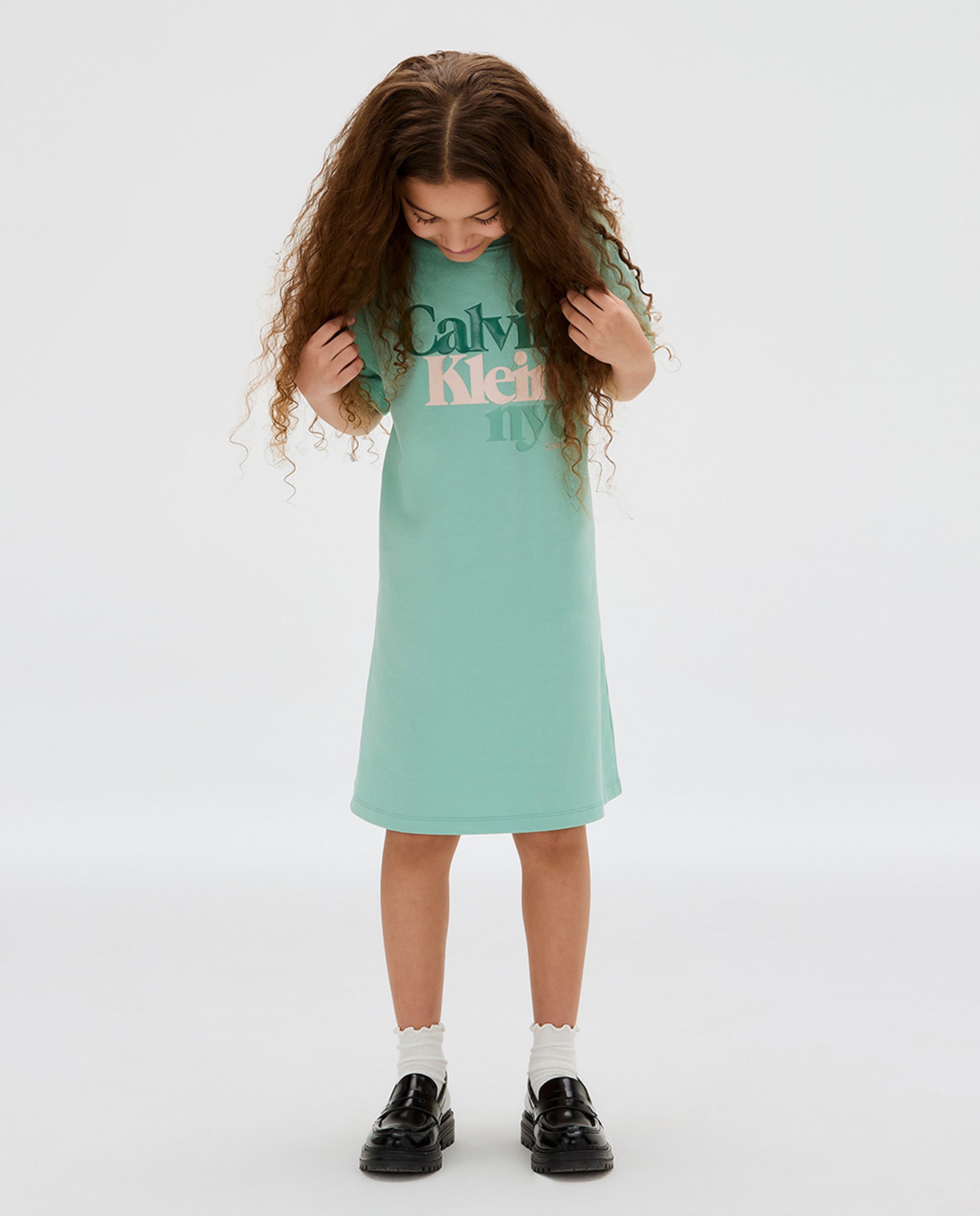 Vestido Estilo T-shirt Verde-4