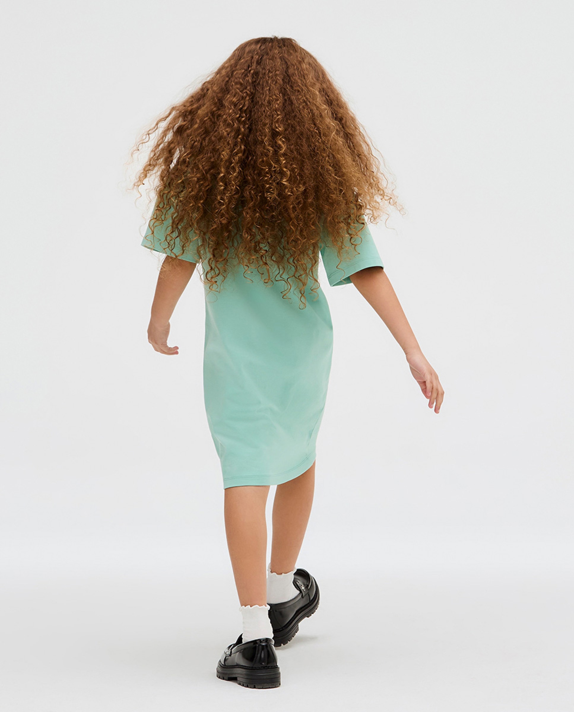 Vestido Estilo T-shirt Verde-3
