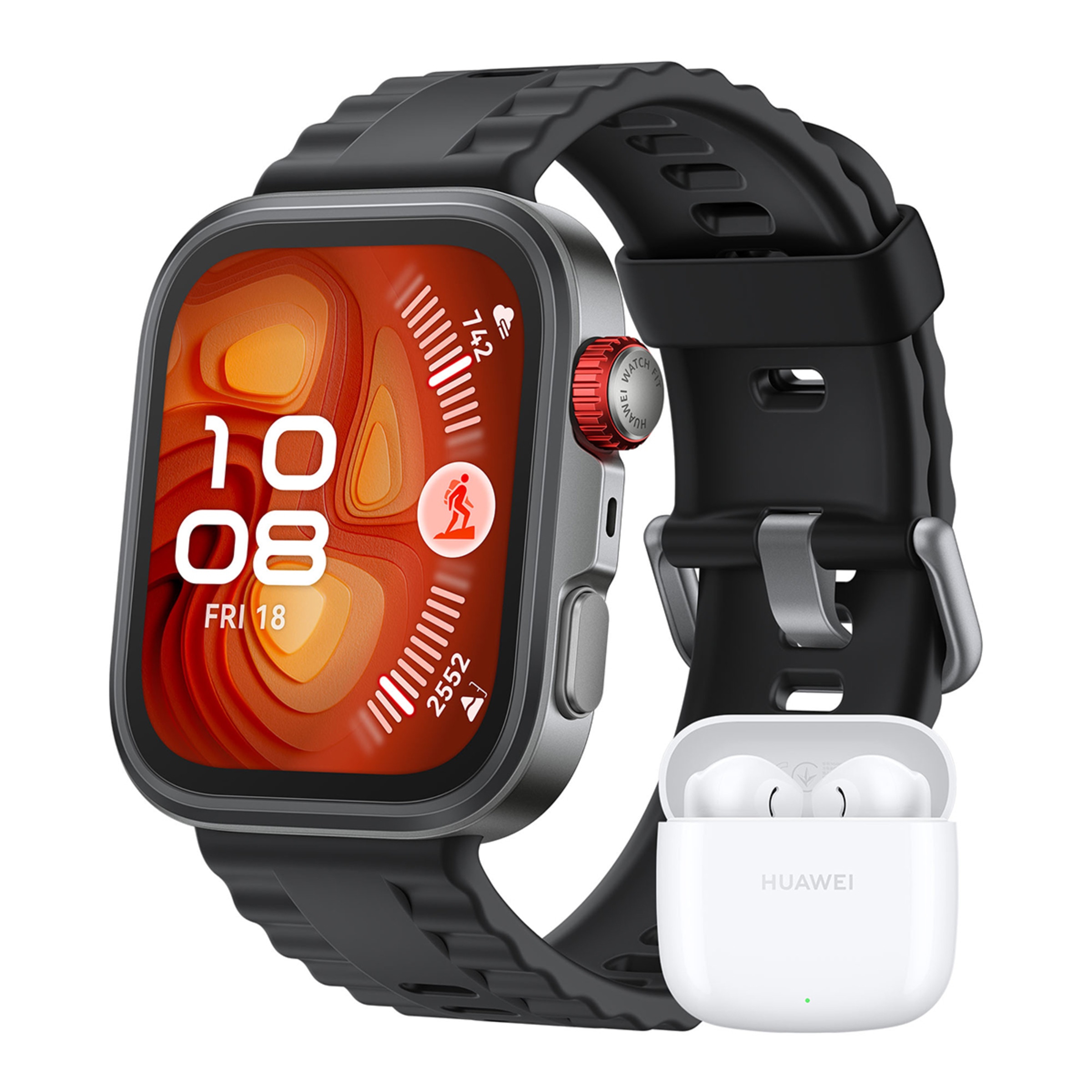 Huawei Watch Fit 4 Pro Negro Smartwatch + Auriculares Huawei Watch FreeBuds SE 2 blancos Negro-1